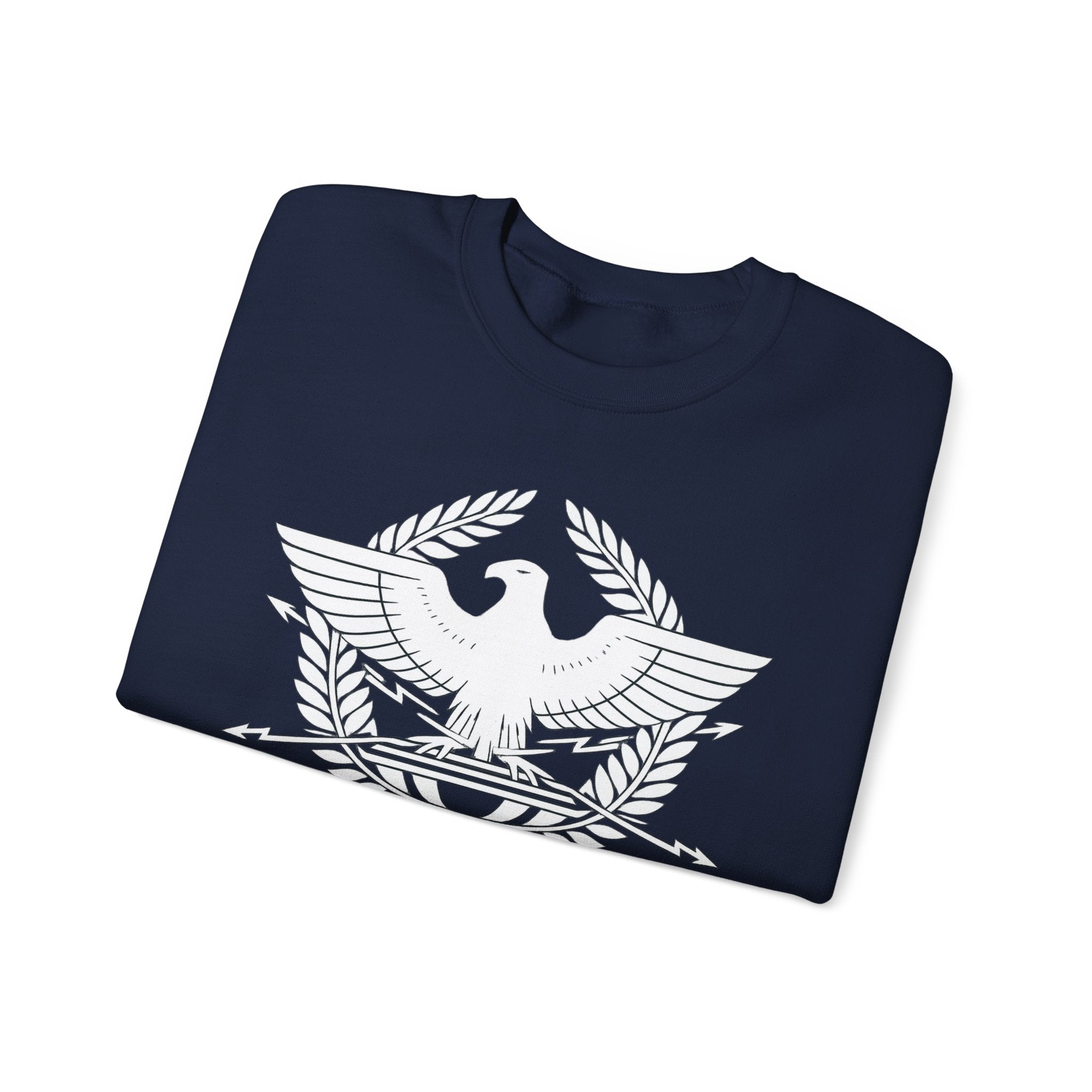 SPQR Roman Eagle White Design Crewneck Sweatshirt