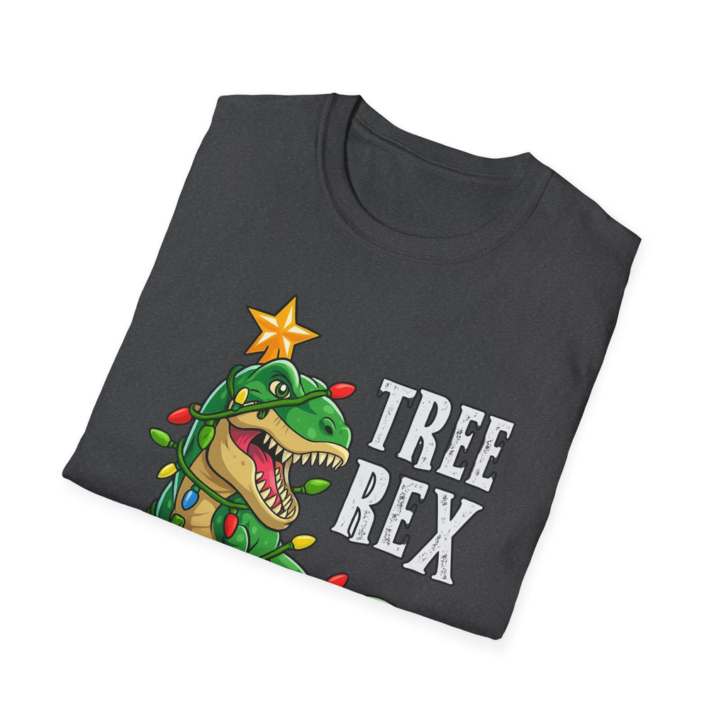 Christmas Tree Rex T-Shirt | Funny Dinosaur Holiday Tee | Festive Graphic Shirt
