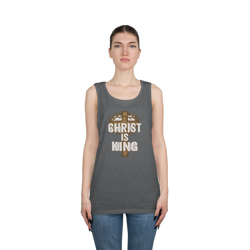 Christ is King Unisex Heavy Cotton Tank Top