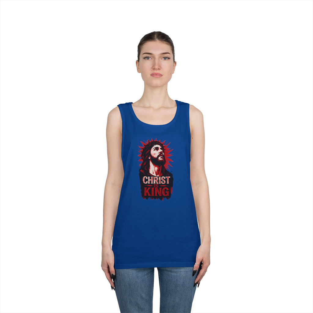 Christ is King Unisex Heavy Cotton Tank Top