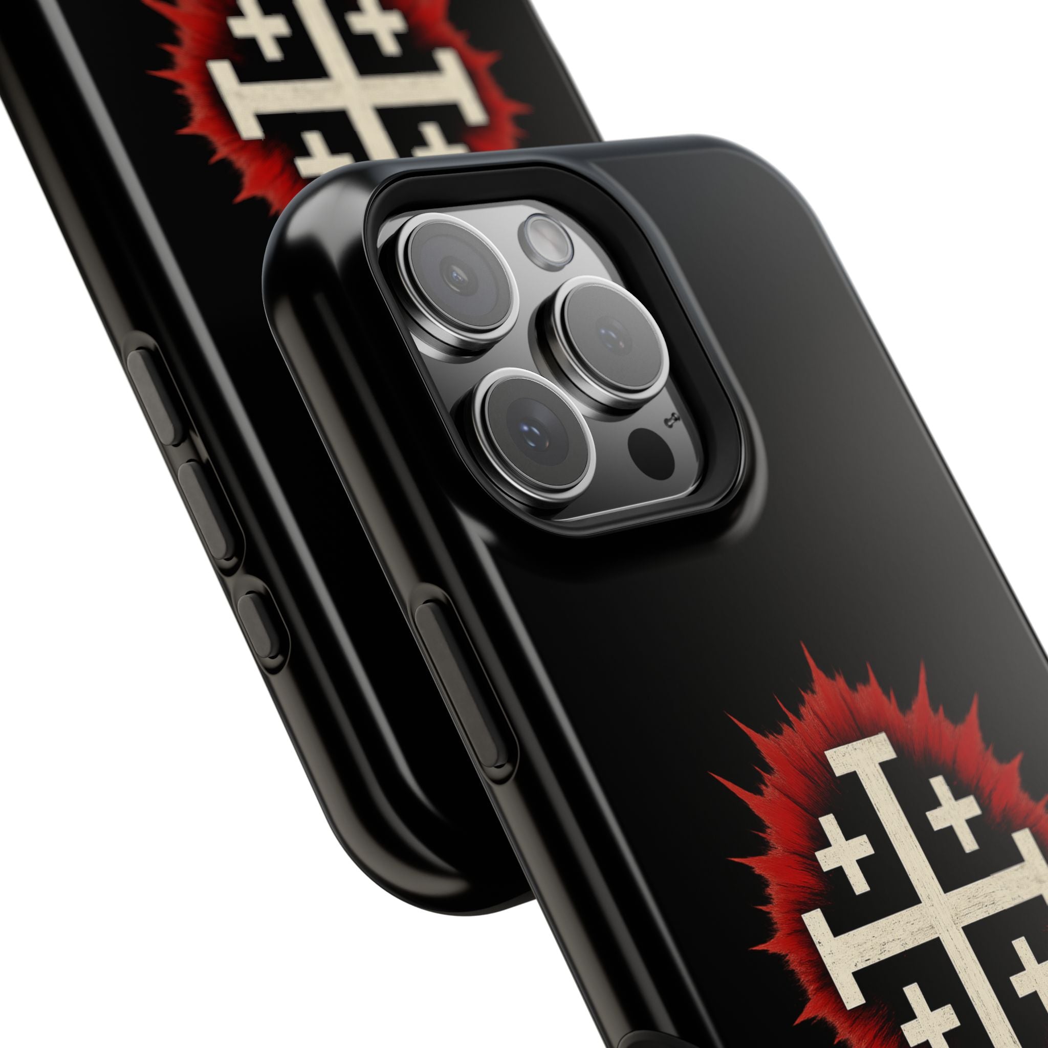 Cross Graphic Impact-Resistant Magnetic Phone Case