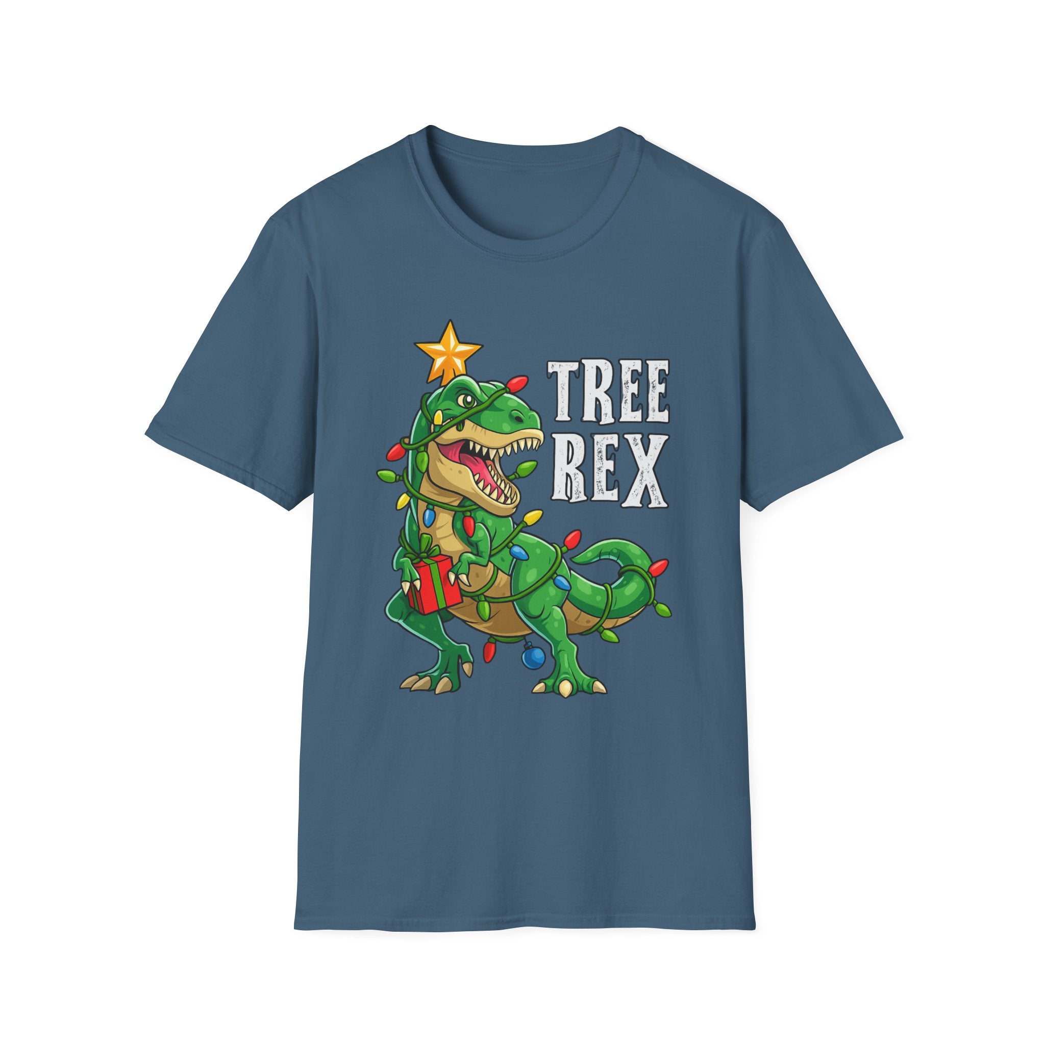 Christmas Tree Rex T-Shirt | Funny Dinosaur Holiday Tee | Festive Graphic Shirt