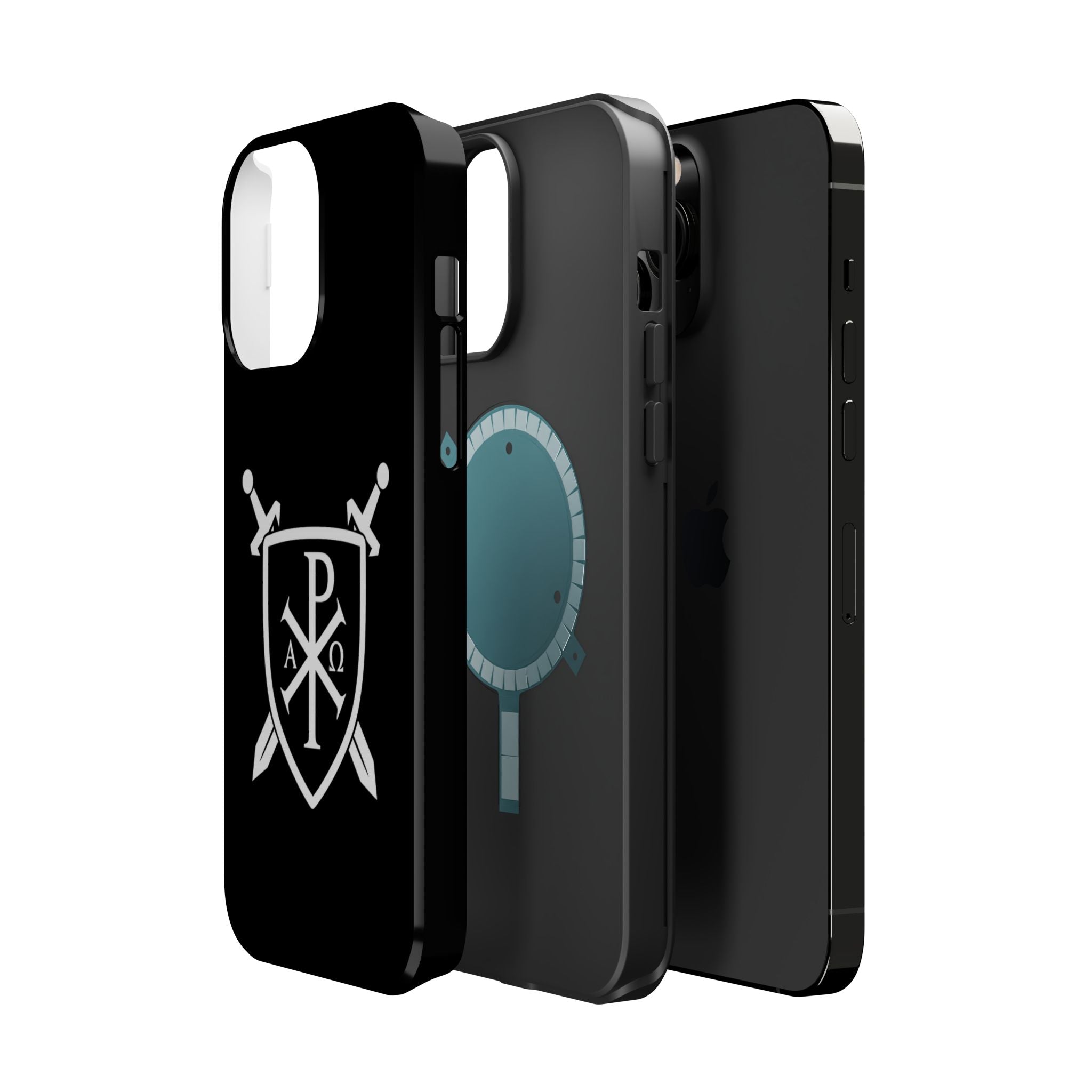 Swords and Shield Pi Chi Rho Graphic Design Magnetic Impact-Resistant Cases
