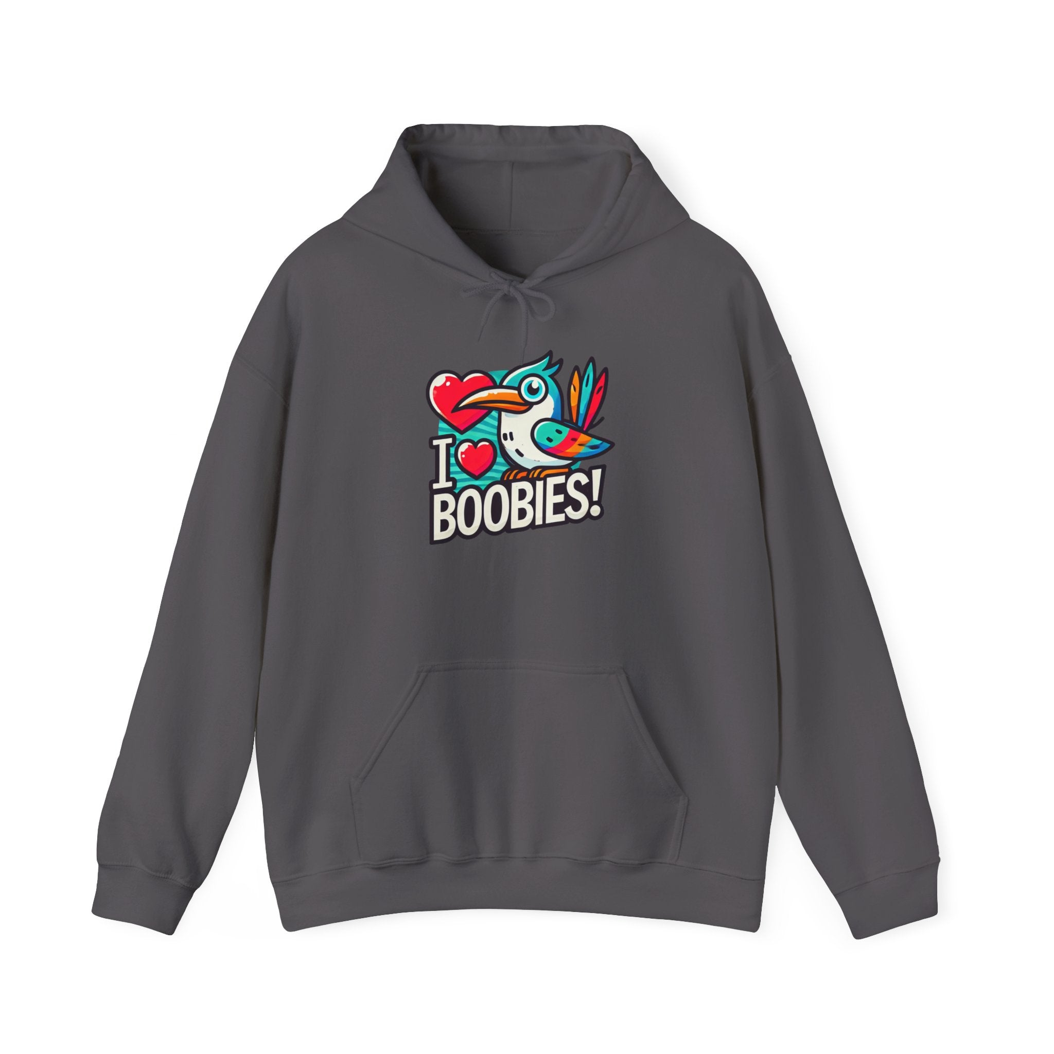 Funny I Heart Boobies Boobie Bird Pull Over Hoodie Sweatshirt