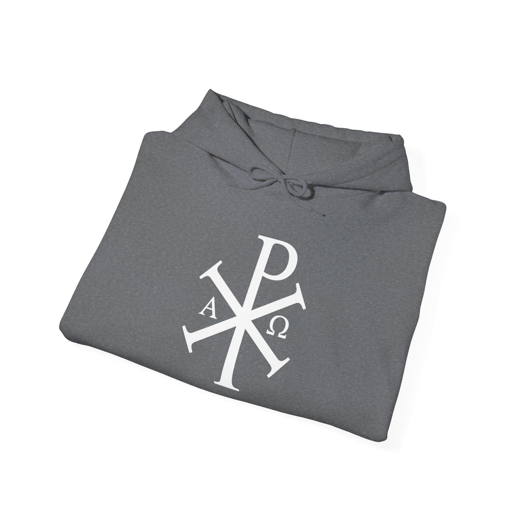 Pi Chi Rho White Design Graphic Pull Over Hoodie Sweatshirt
