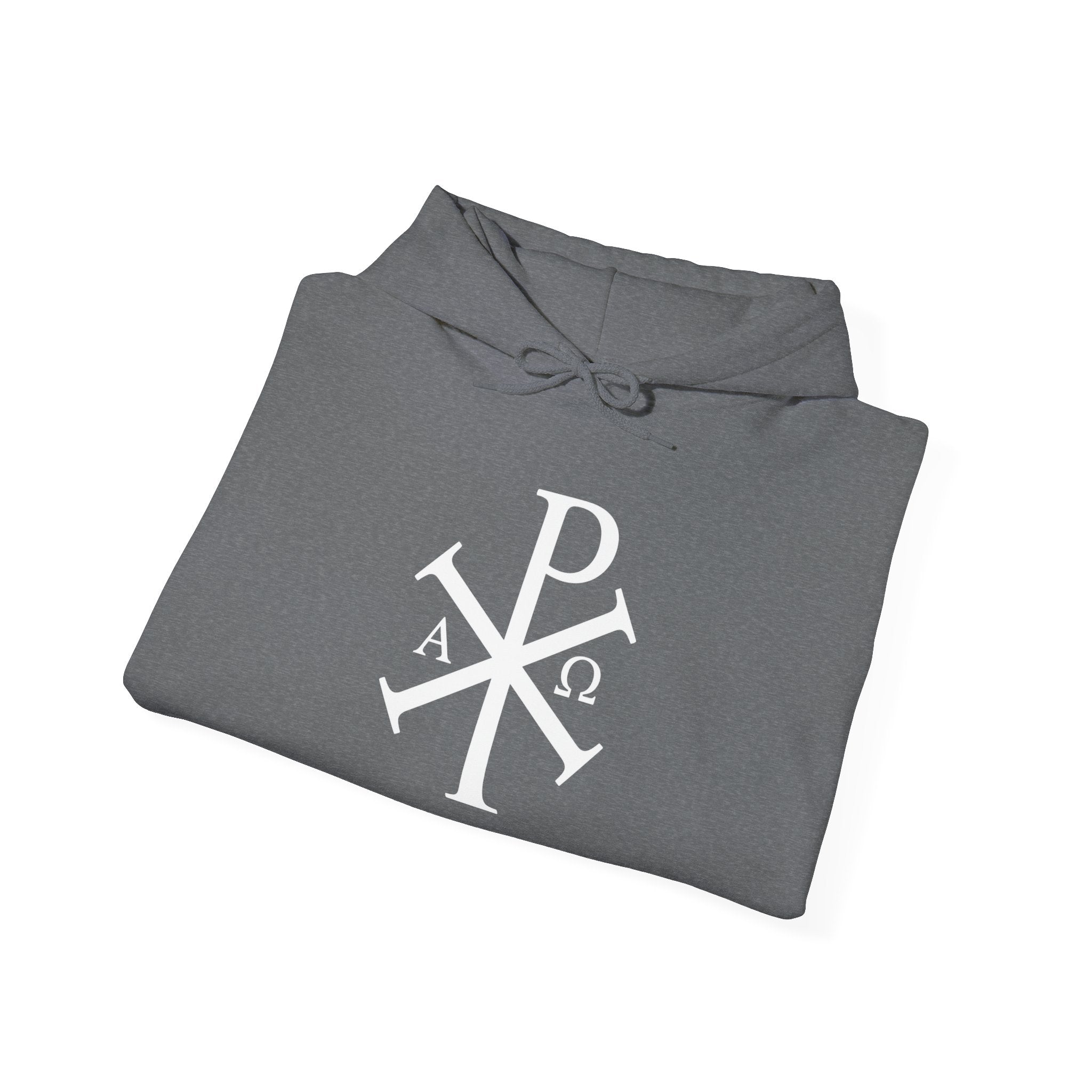 Pi Chi Rho White Design Graphic Pull Over Hoodie Sweatshirt