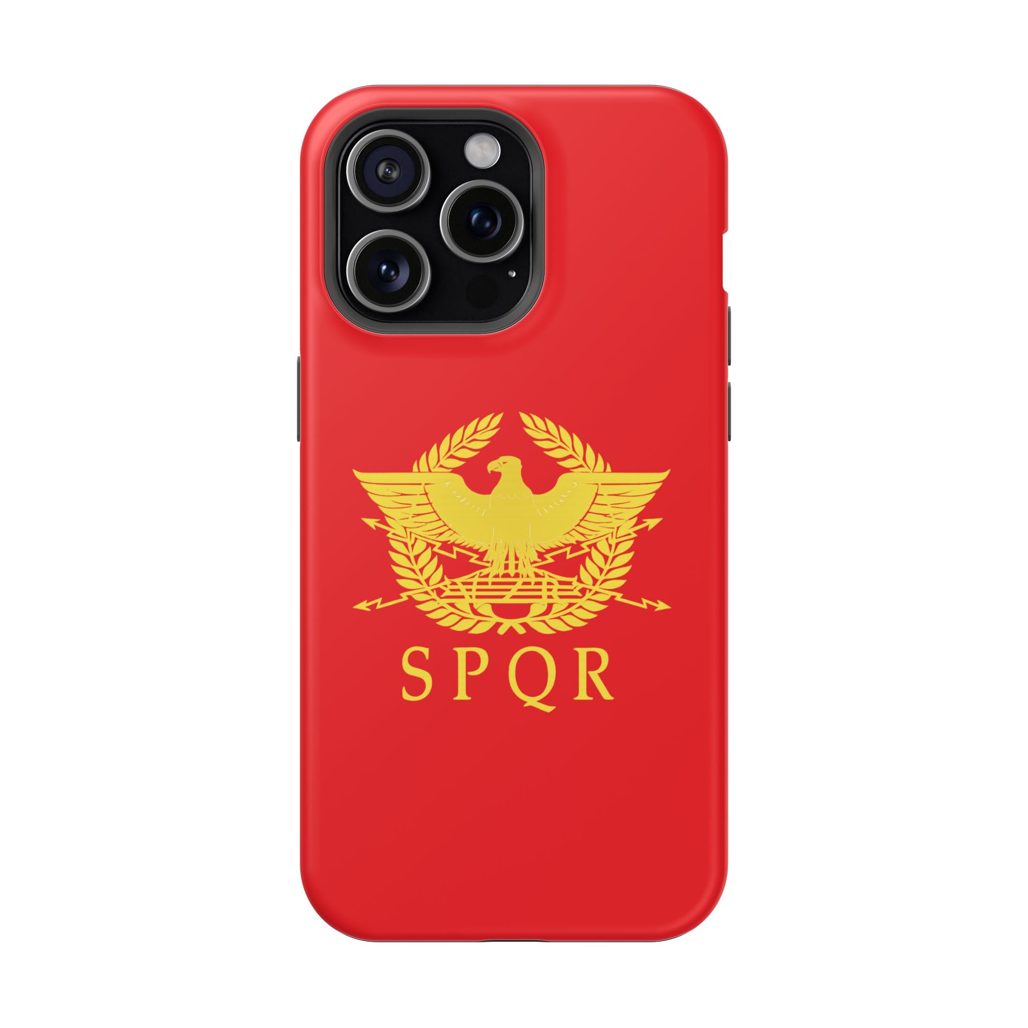 SPQR Gold Roman Eagle Symbol Red Magnetic Impact-Resistant Cases