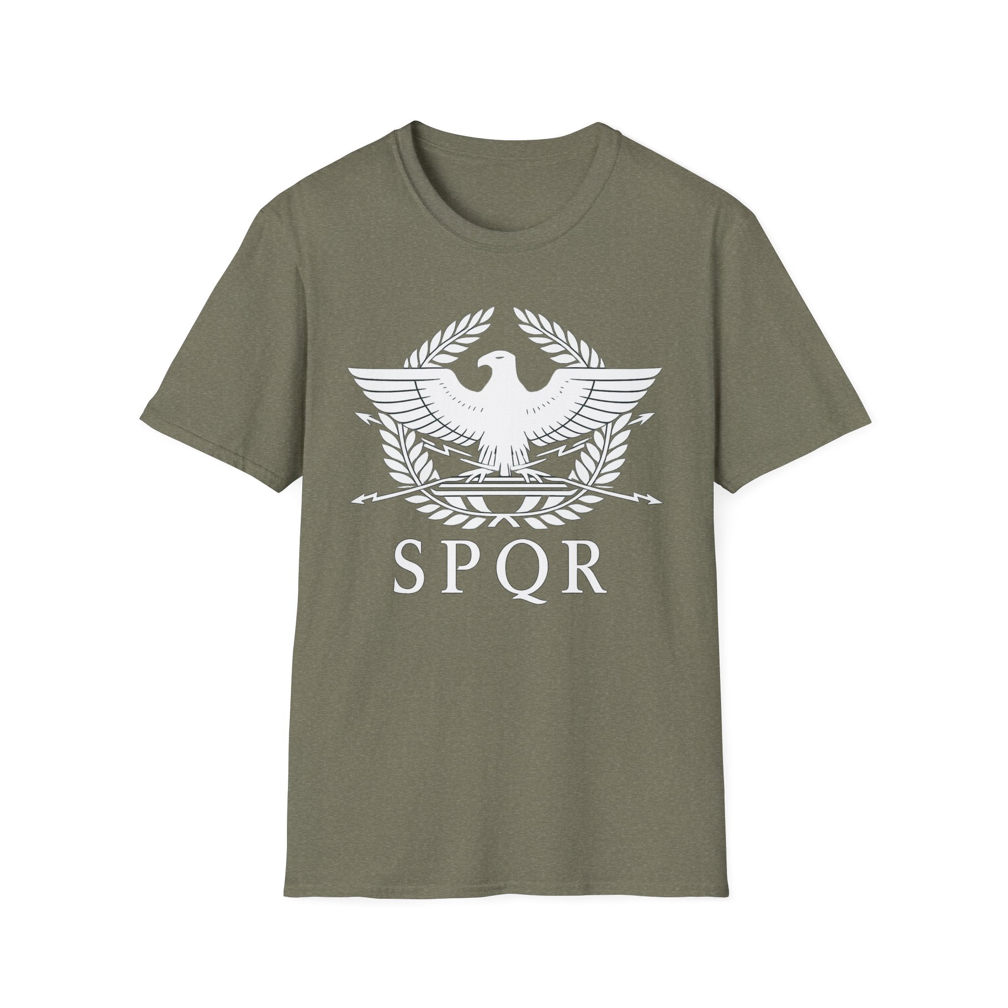 SPQR Roman Eagle White Design Softstyle T-Shirt