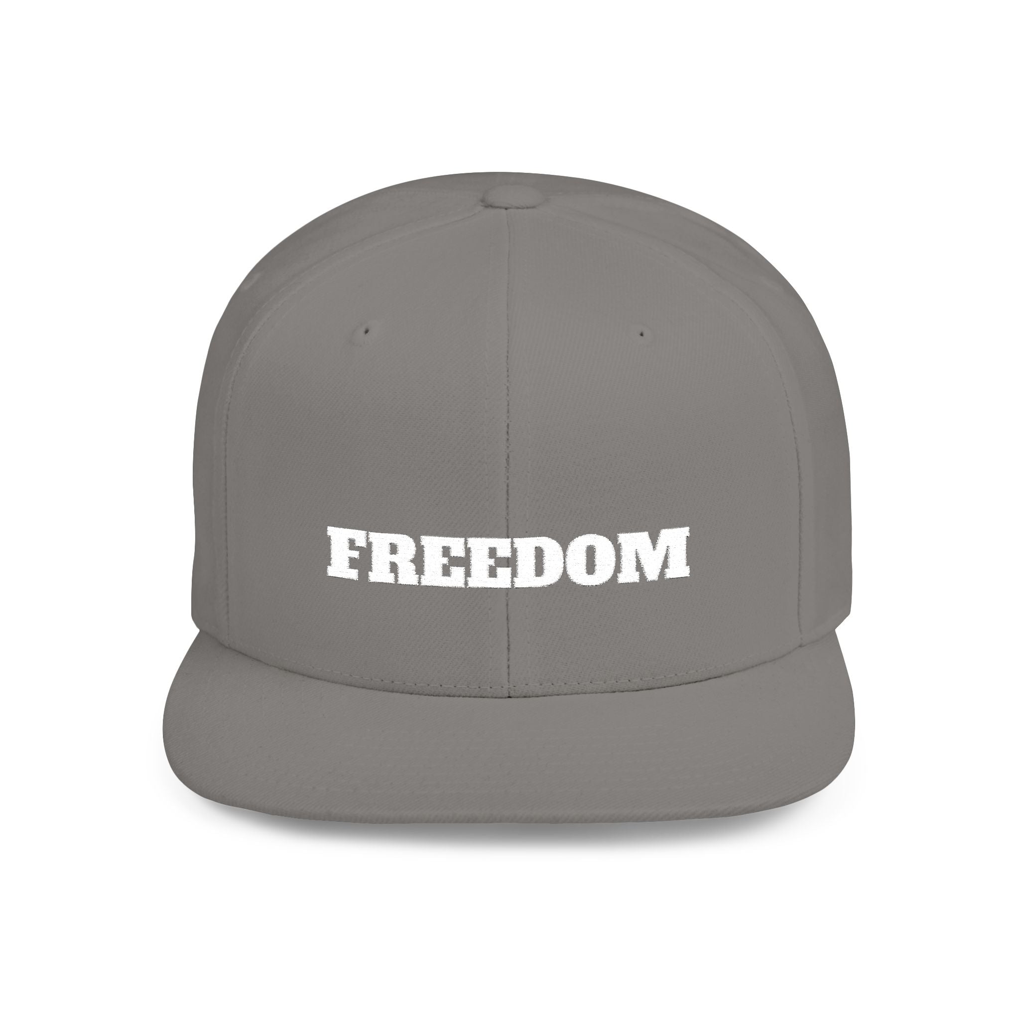 Freedom Flat Bill Snapback Cap, Freedom Adjustable Hat