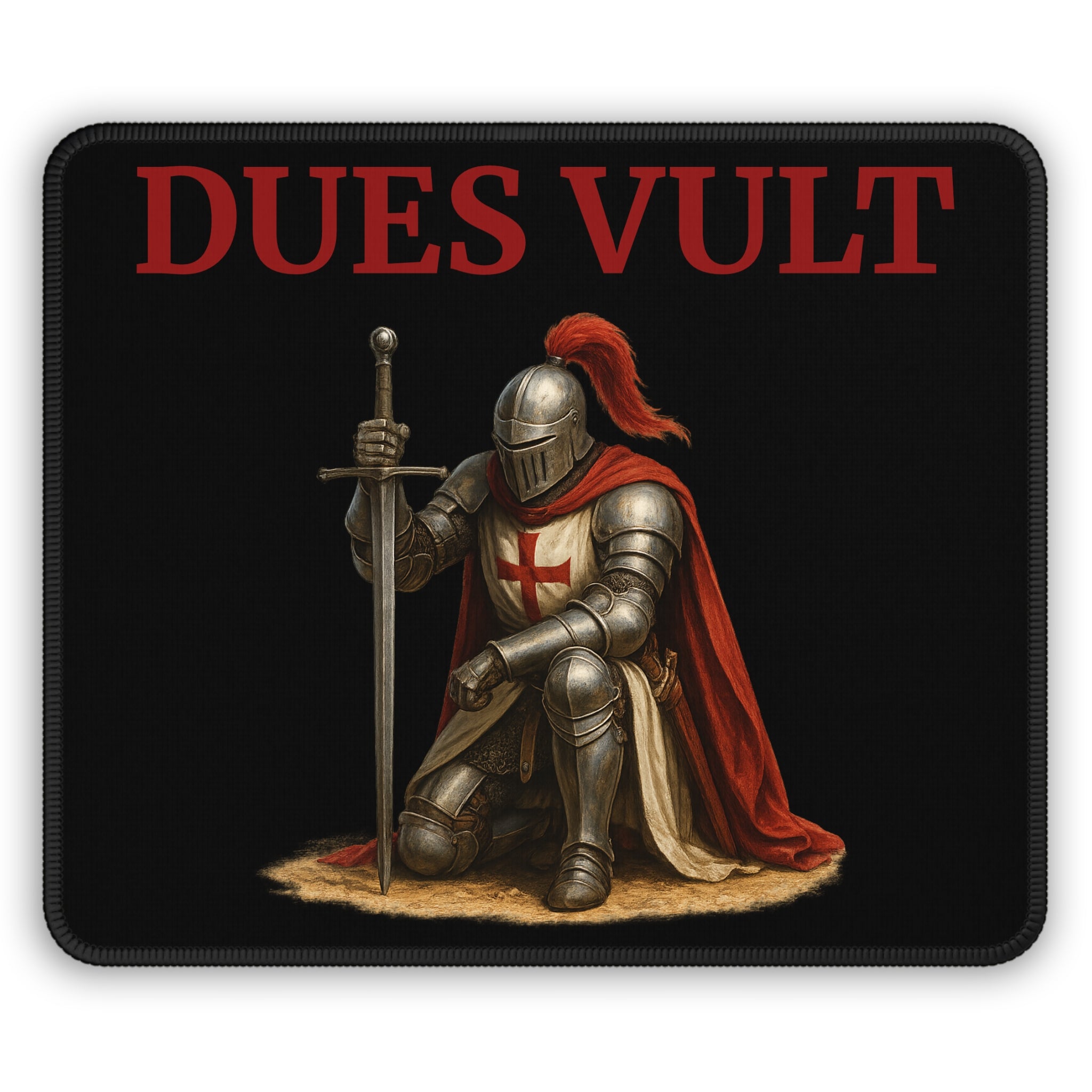 Crusader Knight Dues Vult Gaming Mouse Pad