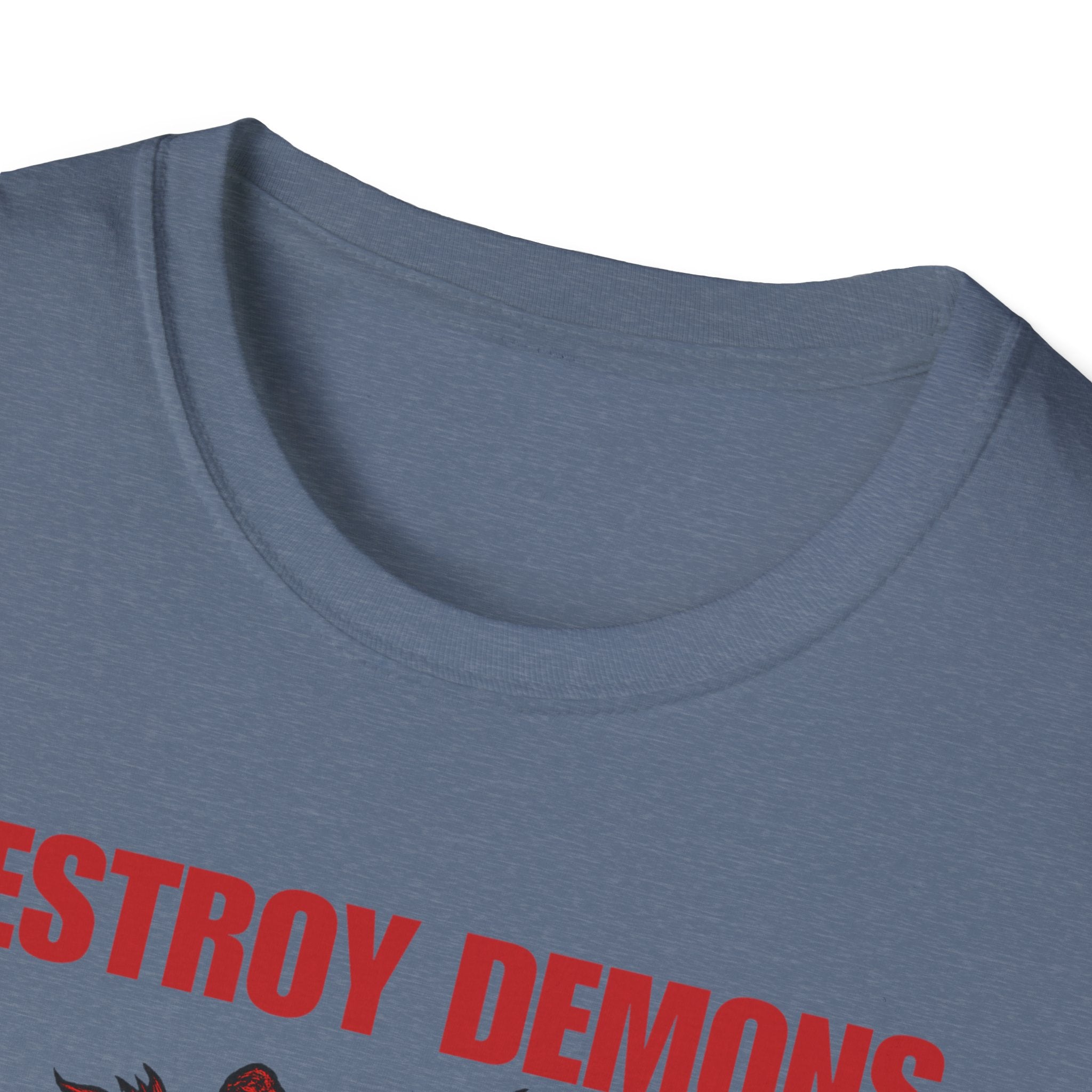Destroy Demons Crusader Knight vs Dragon  Softstyle T-Shirt