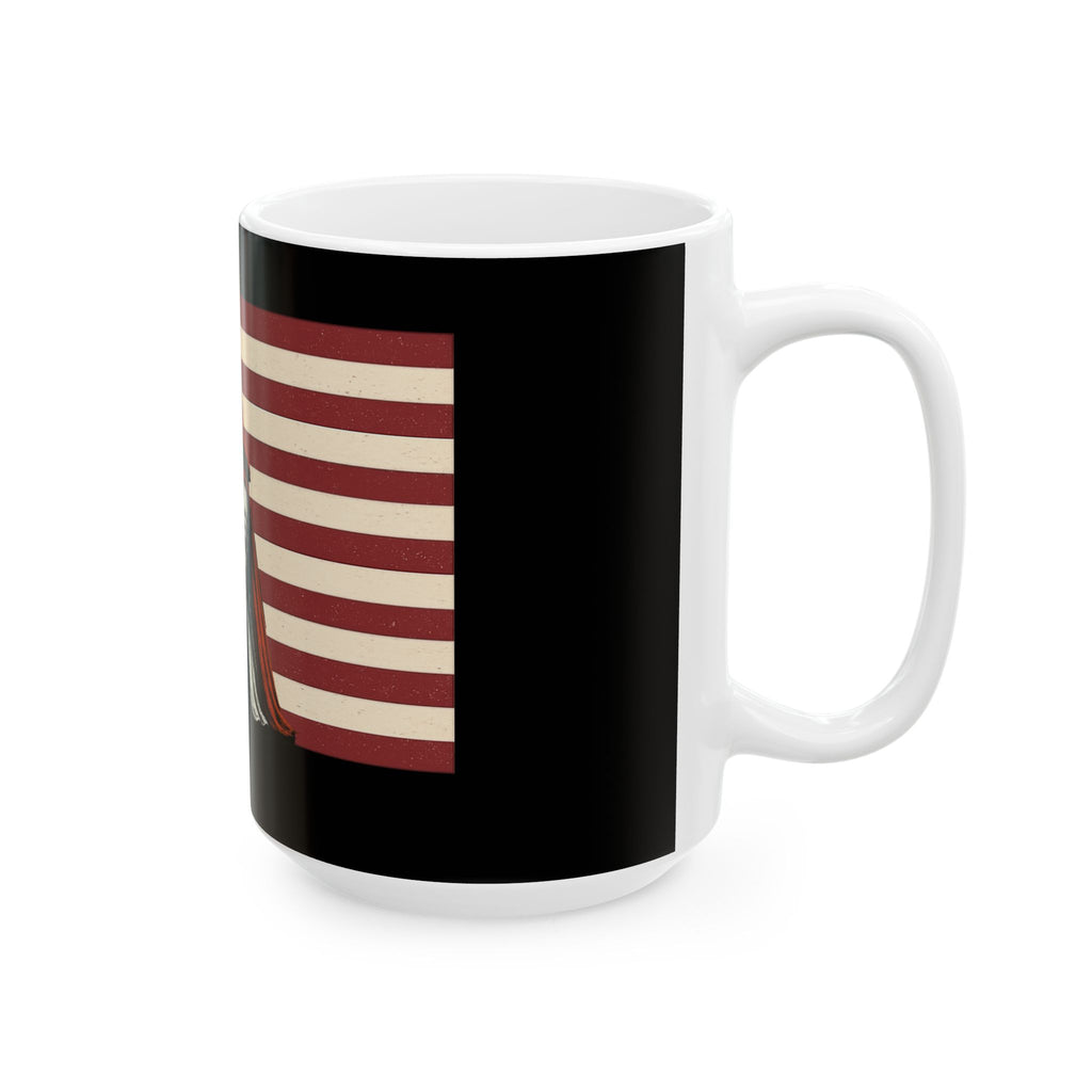 Patriotic Crusader Knight American Crusader Ceramic Mug