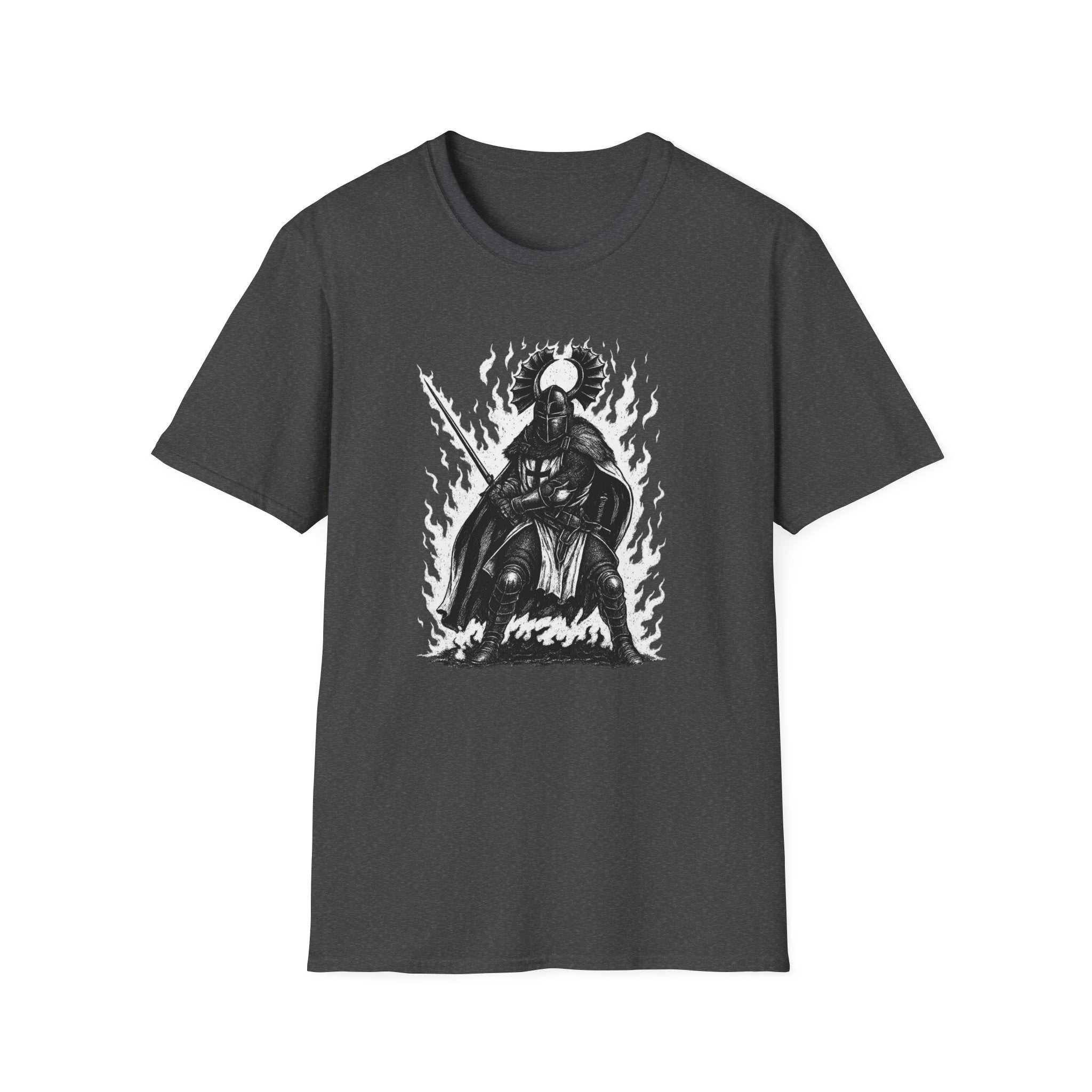 Teutonic Knight With Aura Soft Style Cotton Shirt T-Shirt