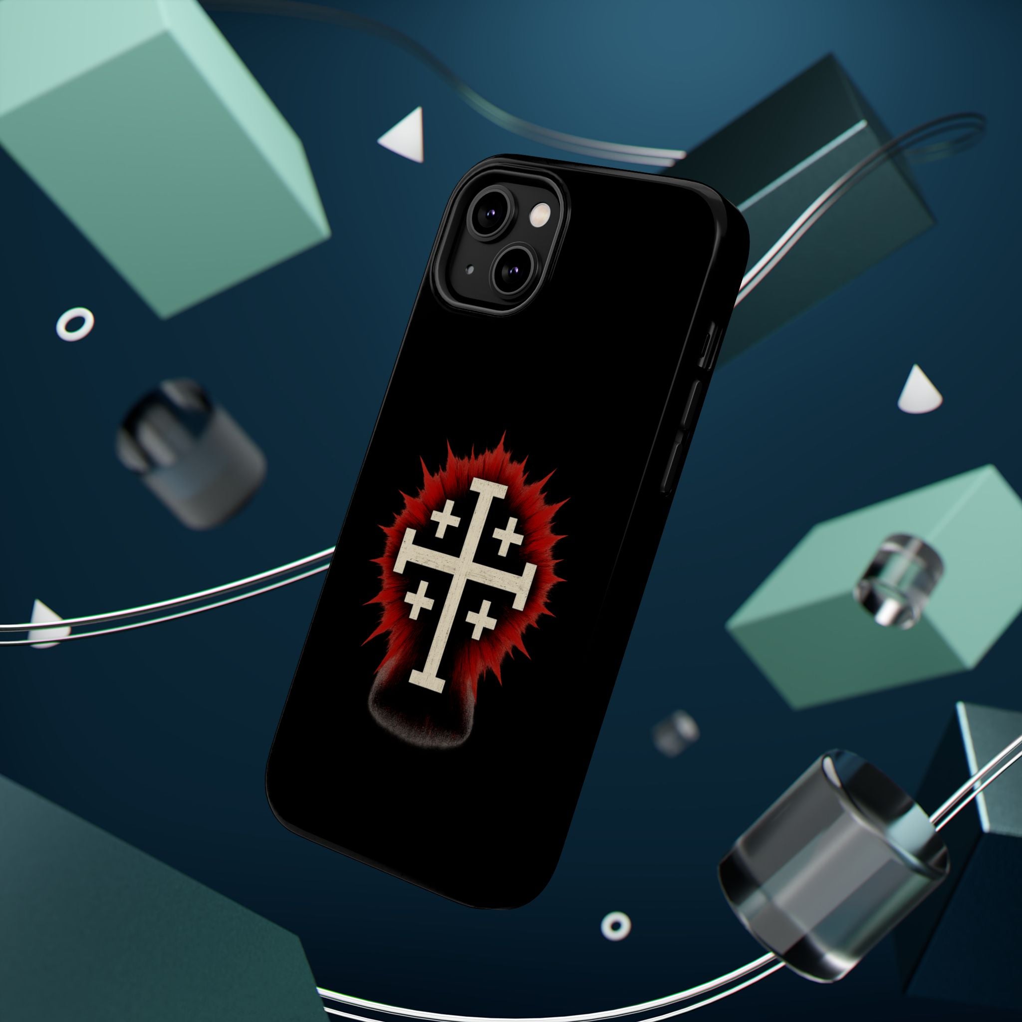 Cross Graphic Impact-Resistant Magnetic Phone Case