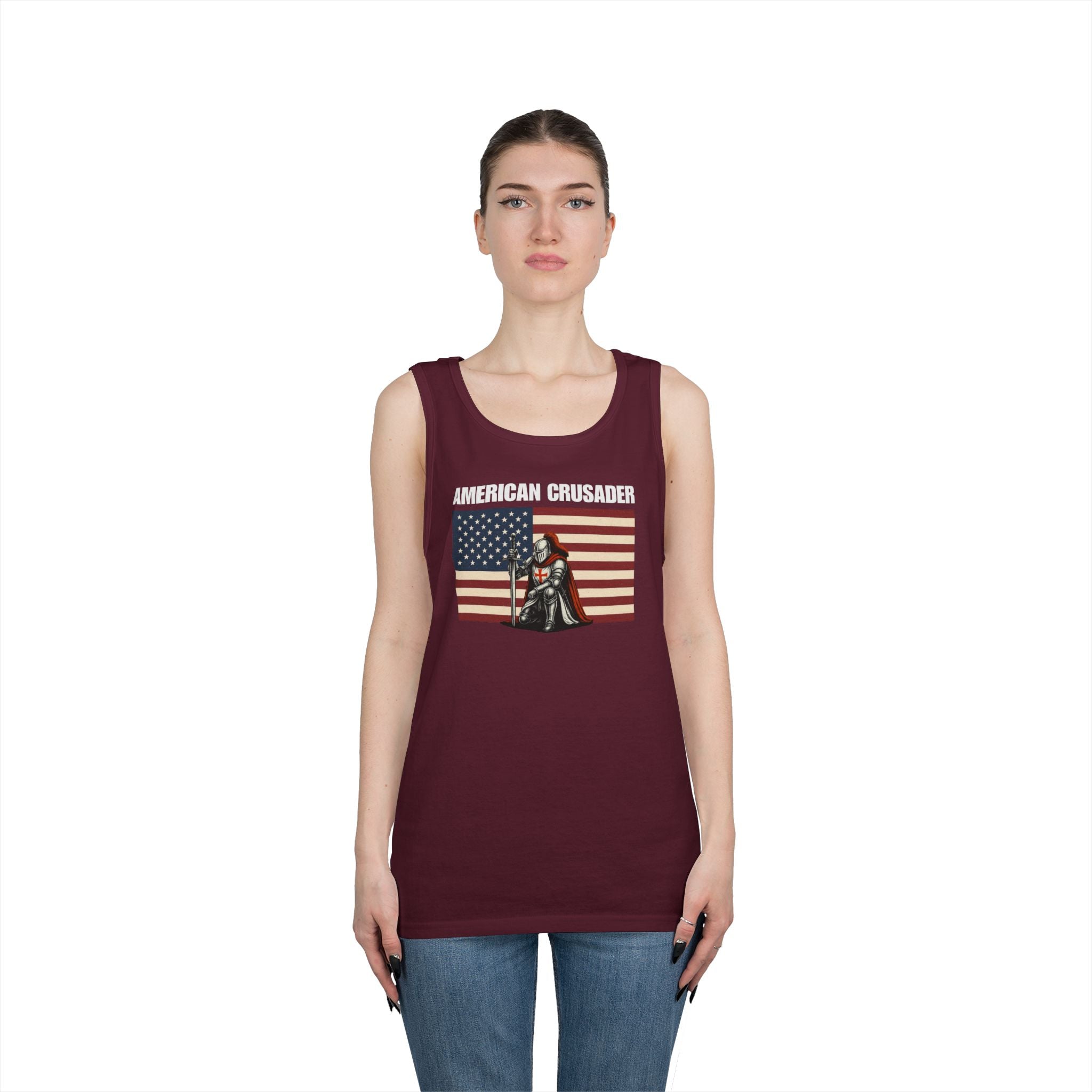 American Crusader Alt Color Design Heavy Cotton Tank Top