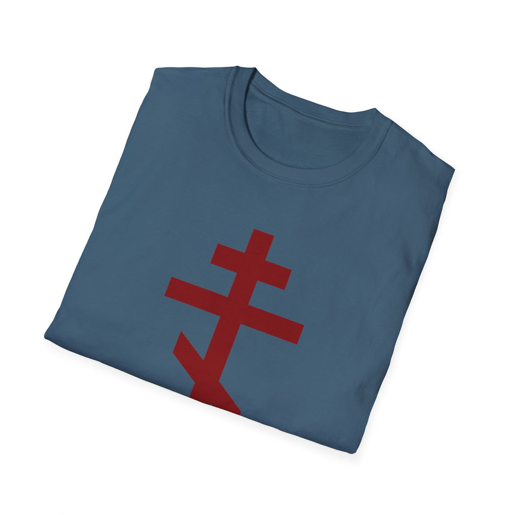 Crucifix Red Unisex Cotton Softstyle T-Shirt