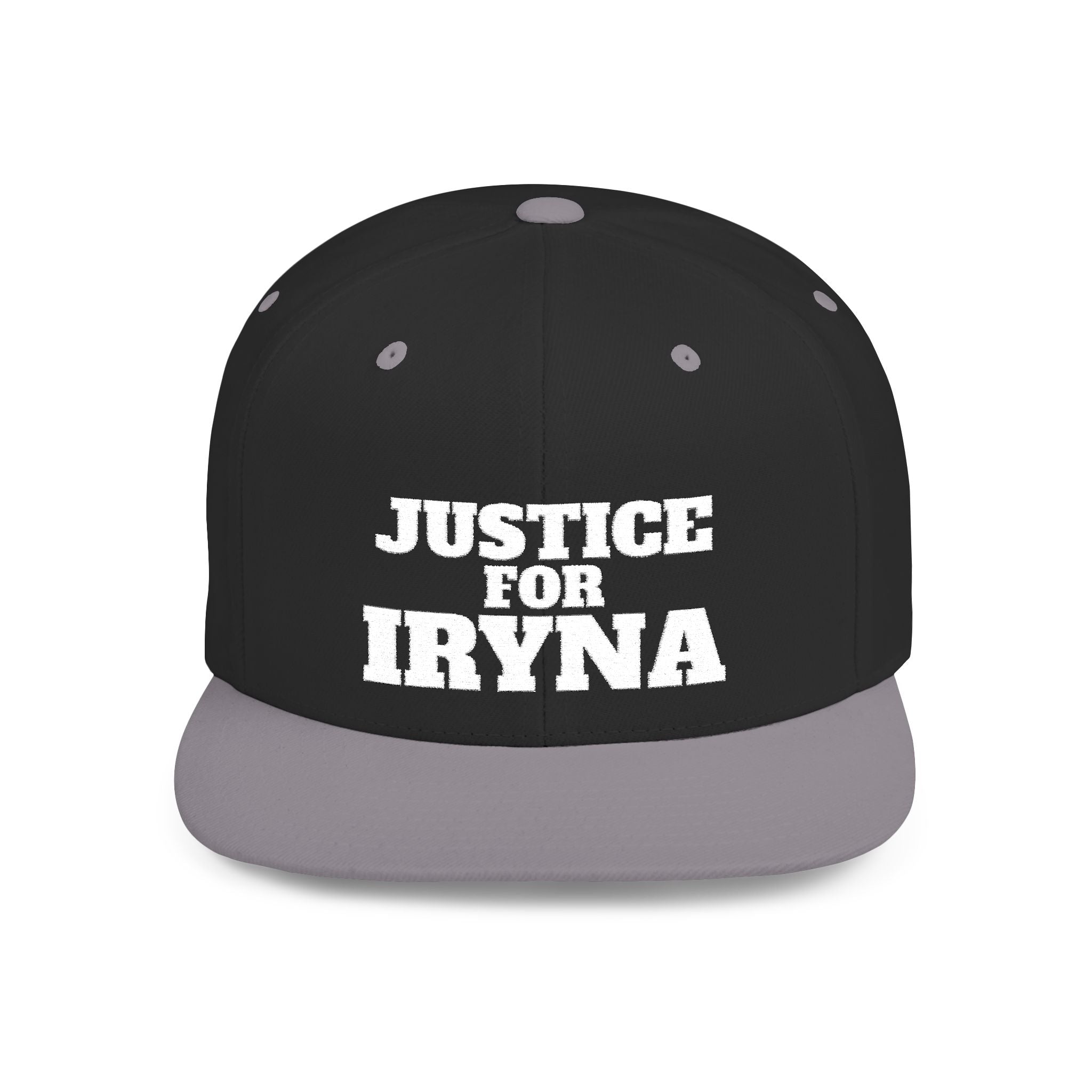 Justice for Iryna Flat Bill Snapback Hat, Statement Cap,