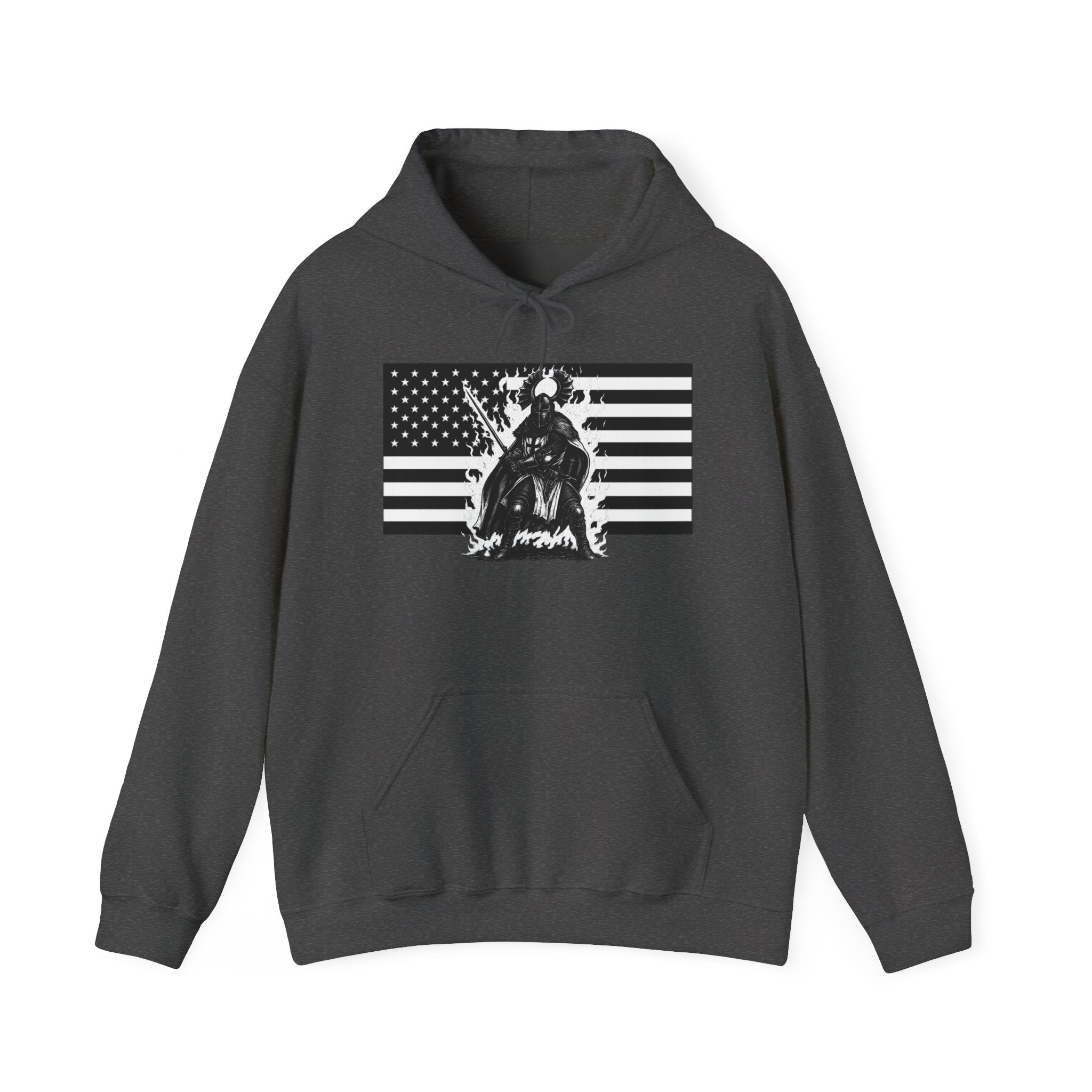 American Crusader Graphic Only Design Pull Over Hoodie Sweatshirt