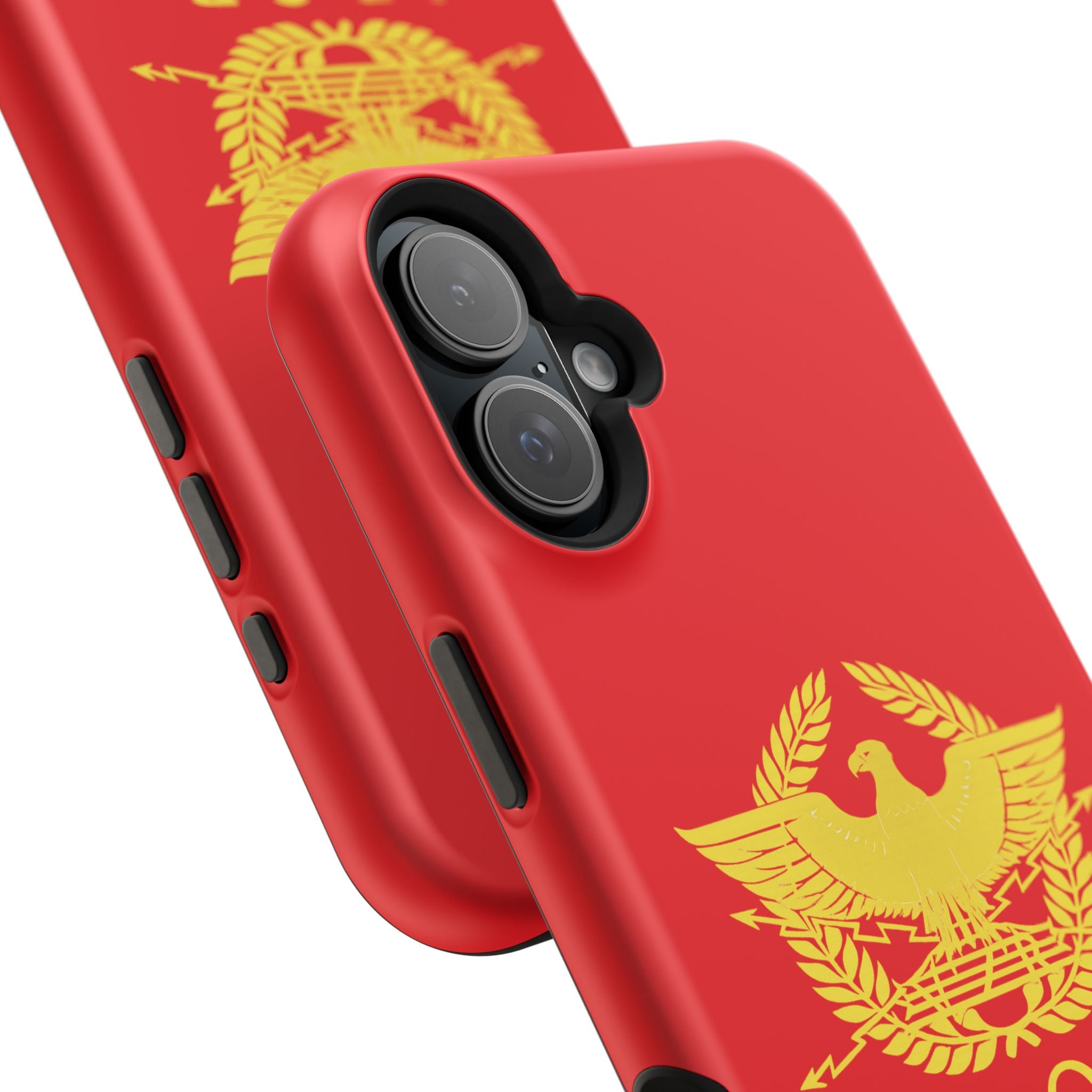 SPQR Gold Roman Eagle Symbol Red Magnetic Impact-Resistant Cases