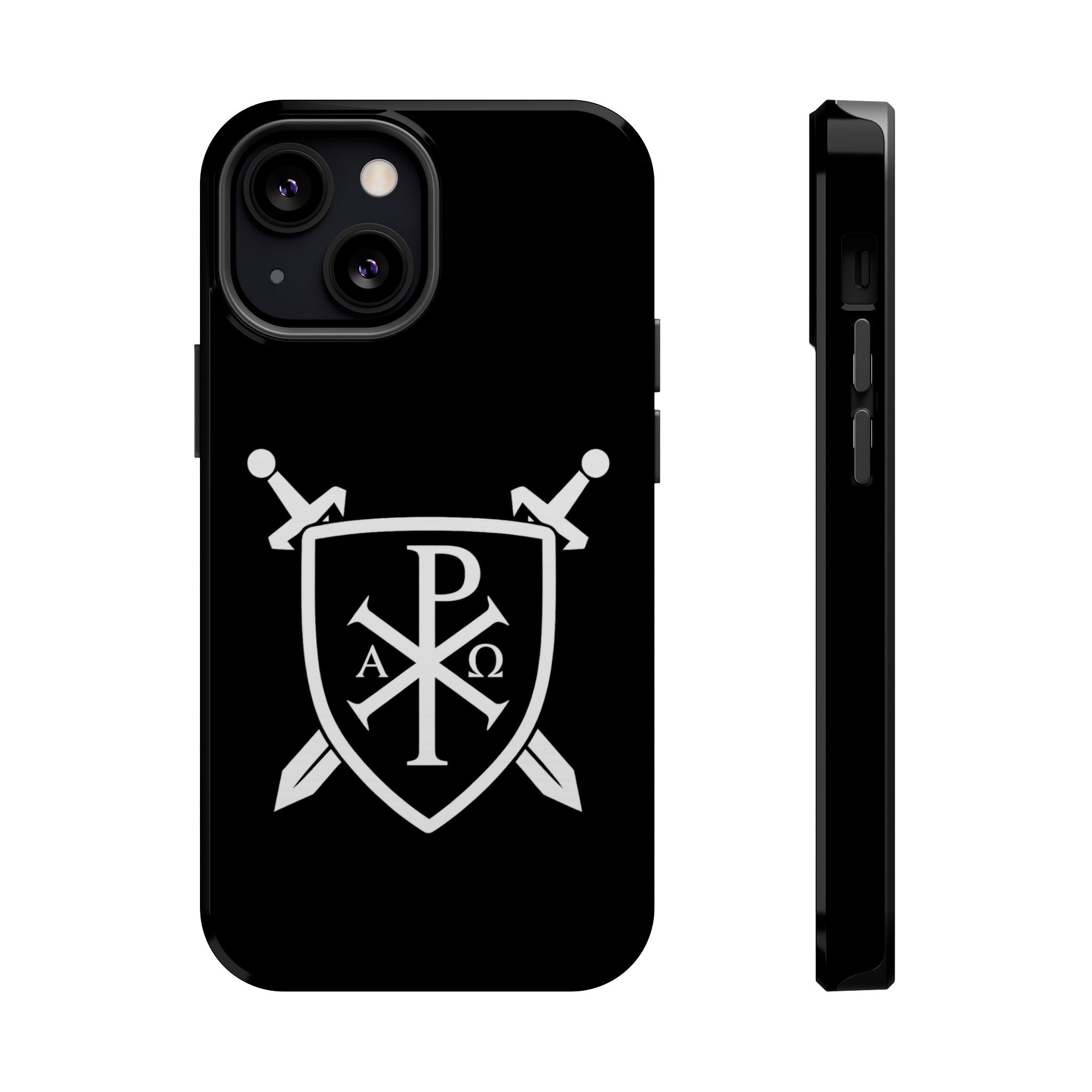 Swords and Shield Pi Chi Rho Graphic Design Magnetic Impact-Resistant Cases