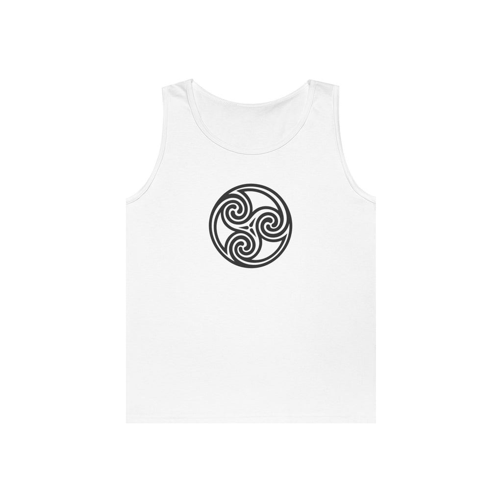 Celtic Spiral Triskele Symbol Black Unisex Tank Top
