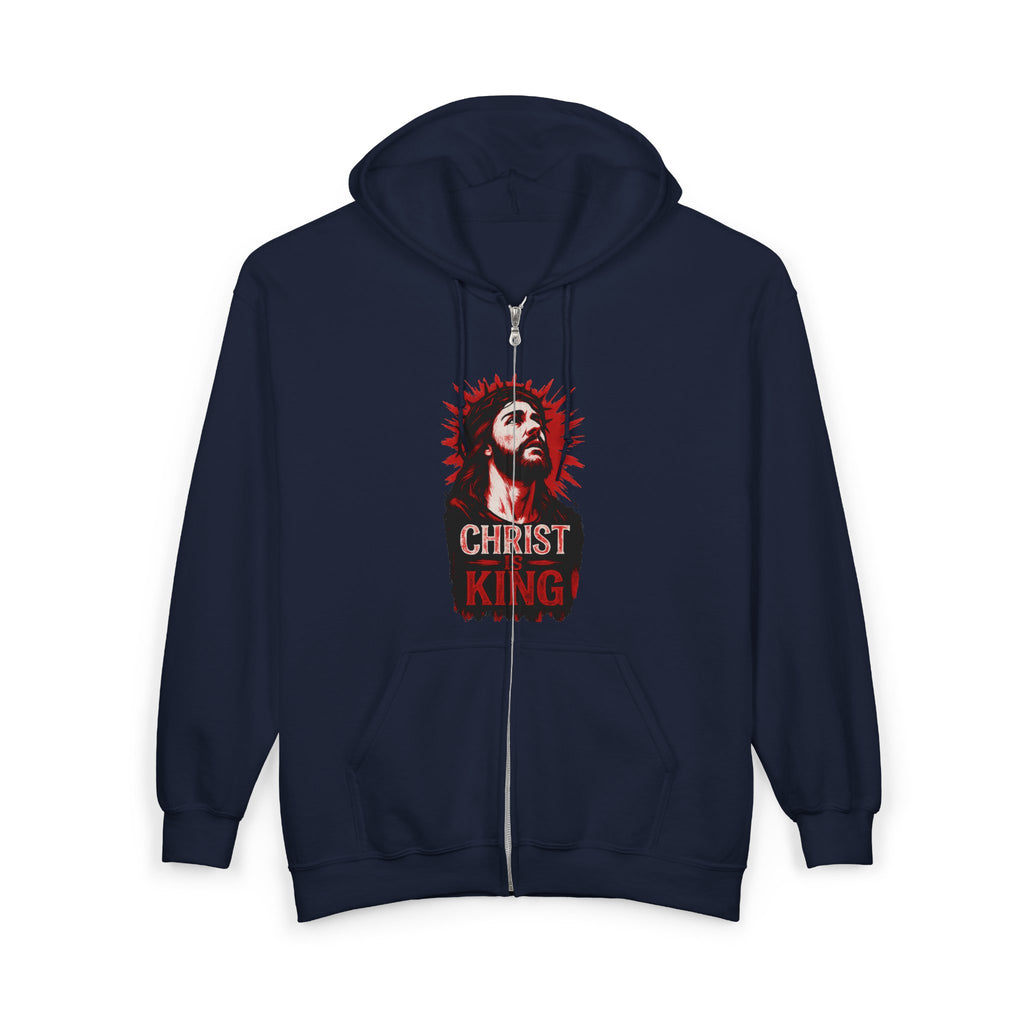 Christ is King Unisex Zip-Up Hoodie, Christ is King Zip-Up Sweatshirt