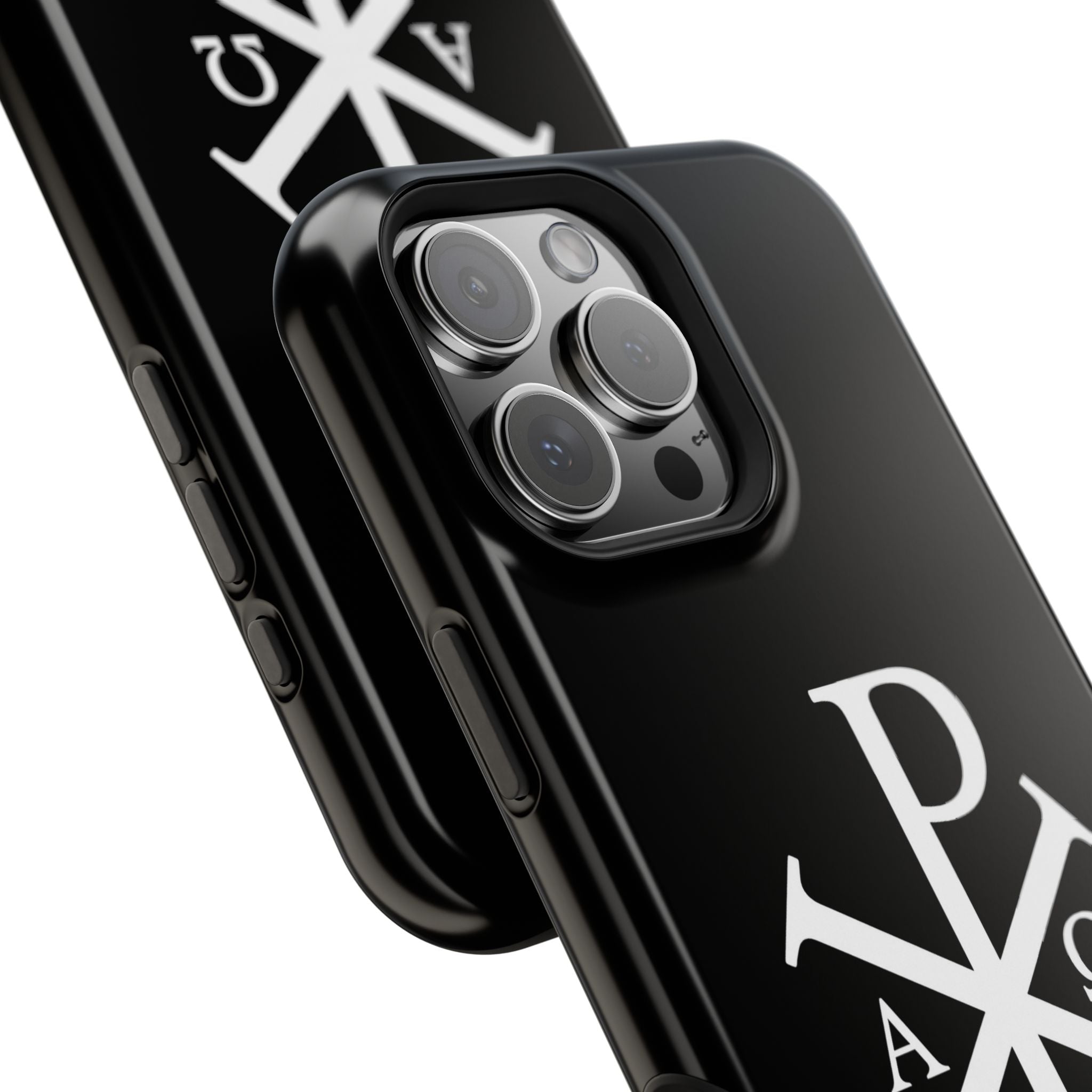 Pi Chi Rho White Design Magnetic Impact-Resistant Cases