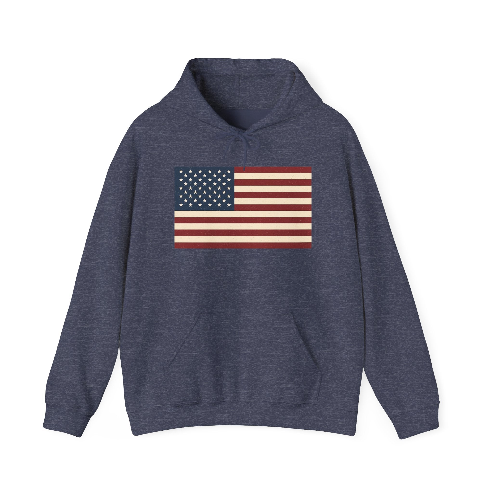 American Flag Pull Over Hoodie Sweatshirt