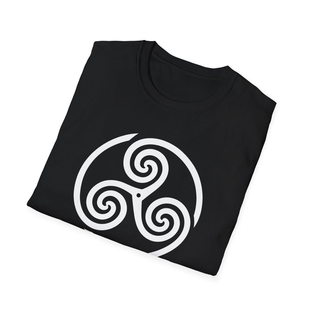 Celtic Spiral Triskele Symbol Alt Design White Unisex Tank Top