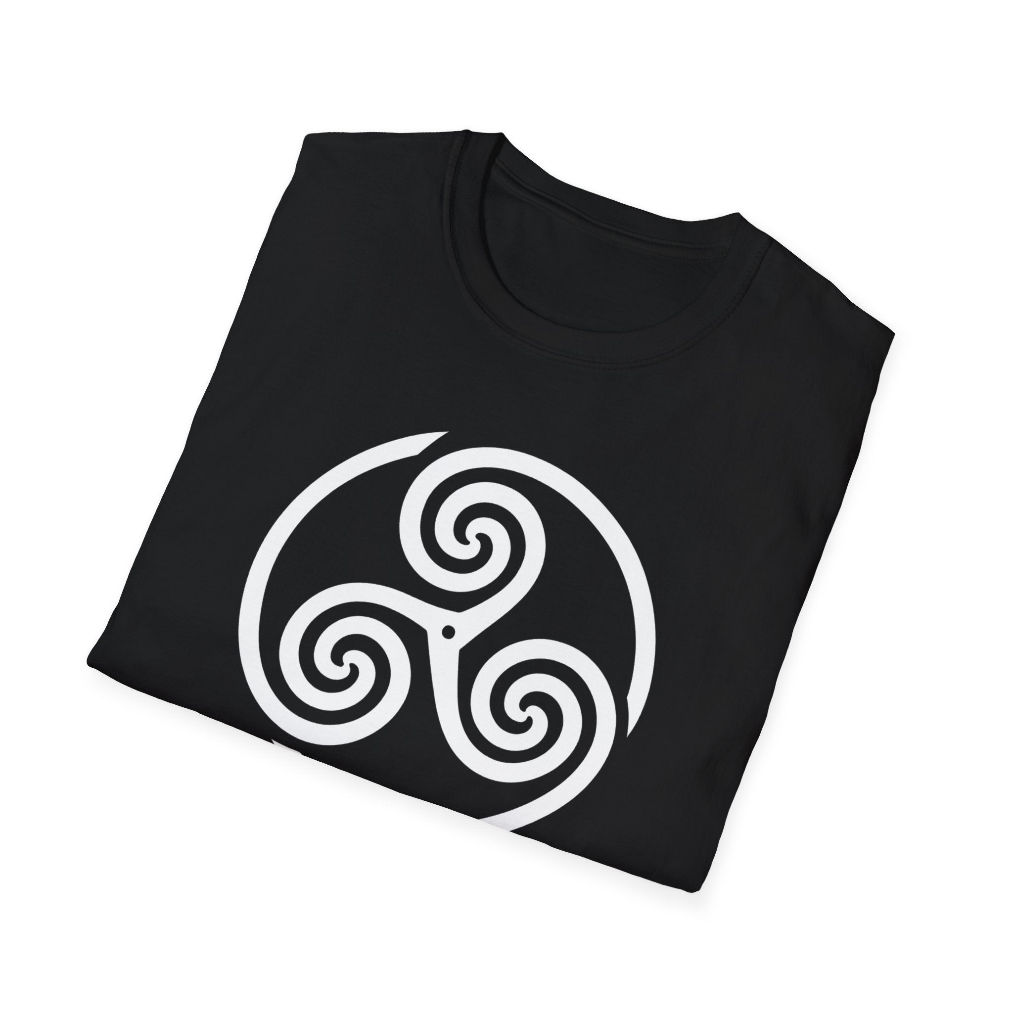 Celtic Spiral Triskele Symbol Alt Design White Unisex Tank Top