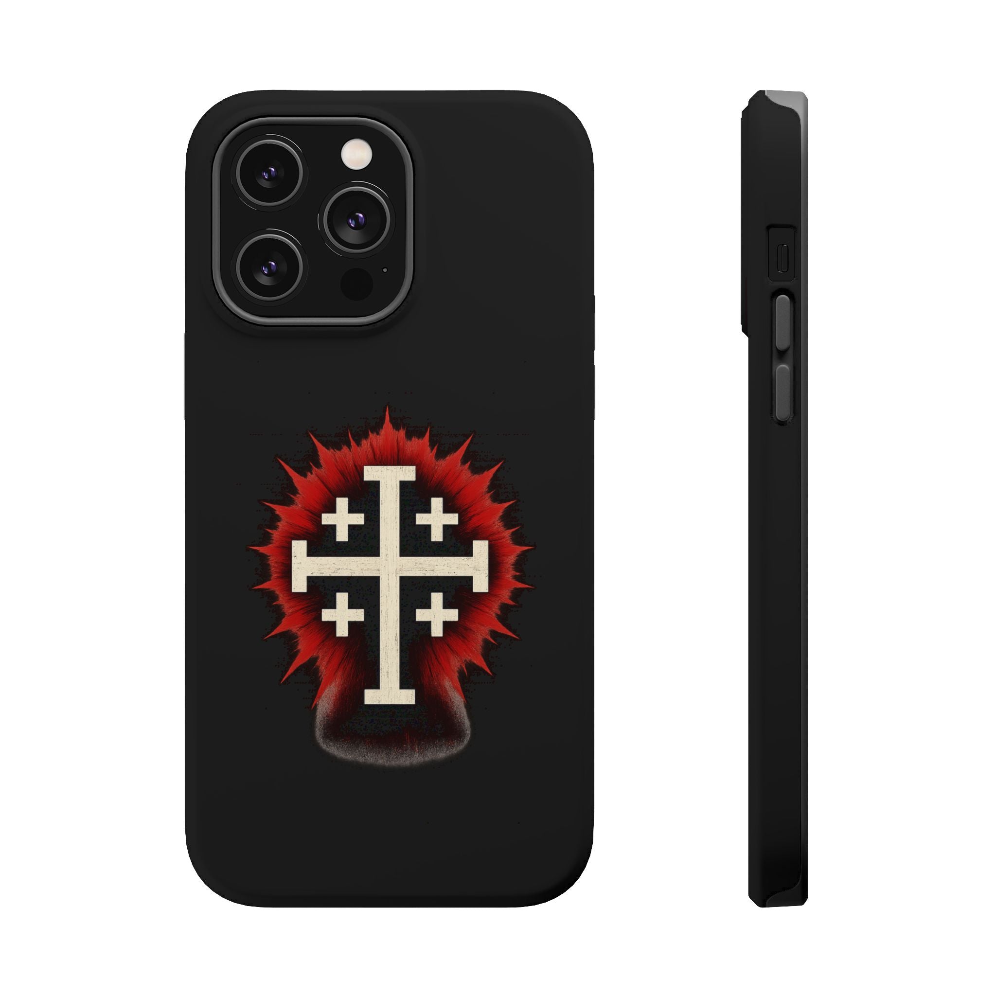 Cross Graphic Impact-Resistant Magnetic Phone Case