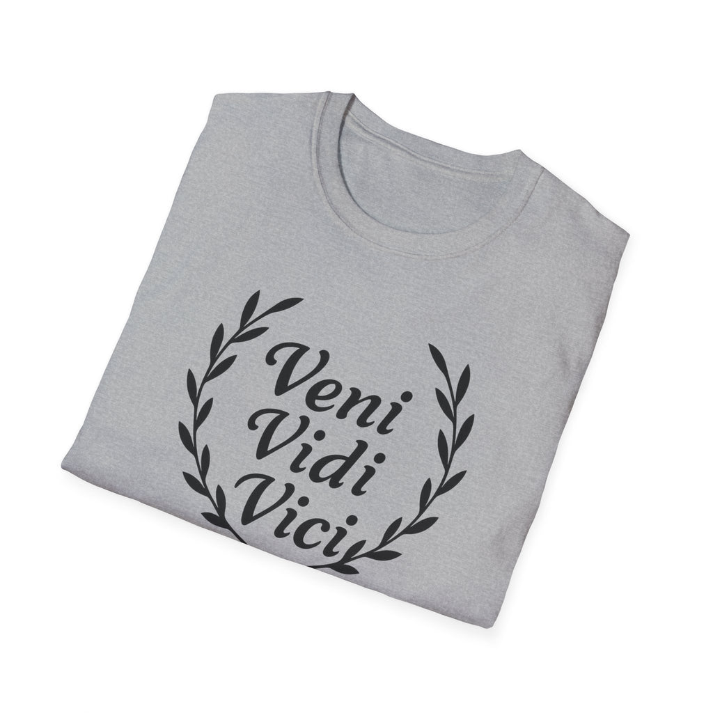 Veni Vidi Vici Black Design T-Shirt