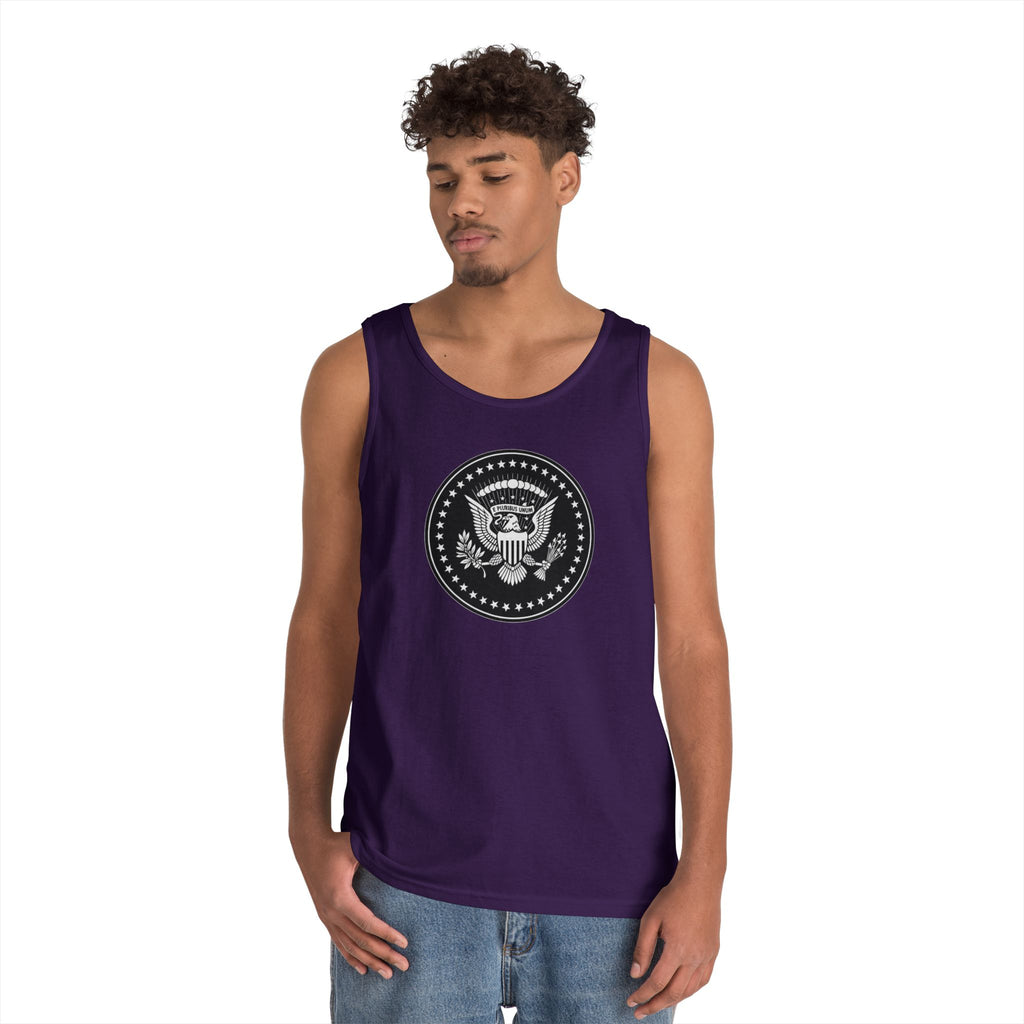 American Eagle Presidential Seal Black Design Unisex Heavy Cotton Tank Top