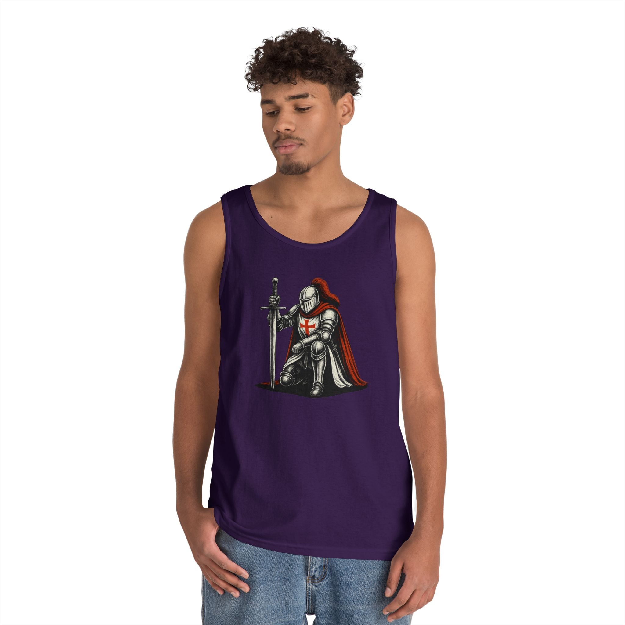 Crusader Knight Unisex Heavy Cotton Tank Top