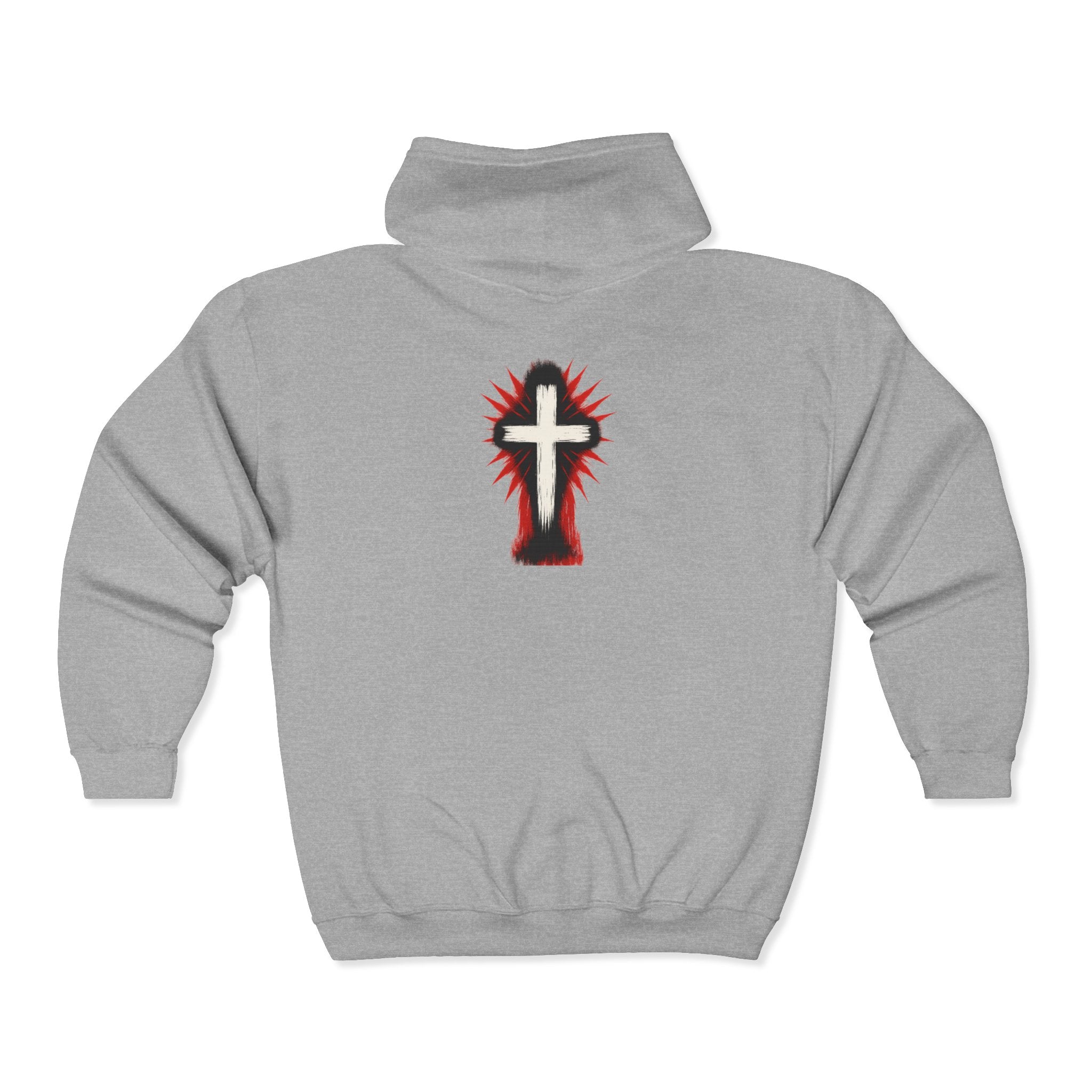 Front and Back Christ is King Zip-Up Hoodie, Christ is King Design Sweatshirt