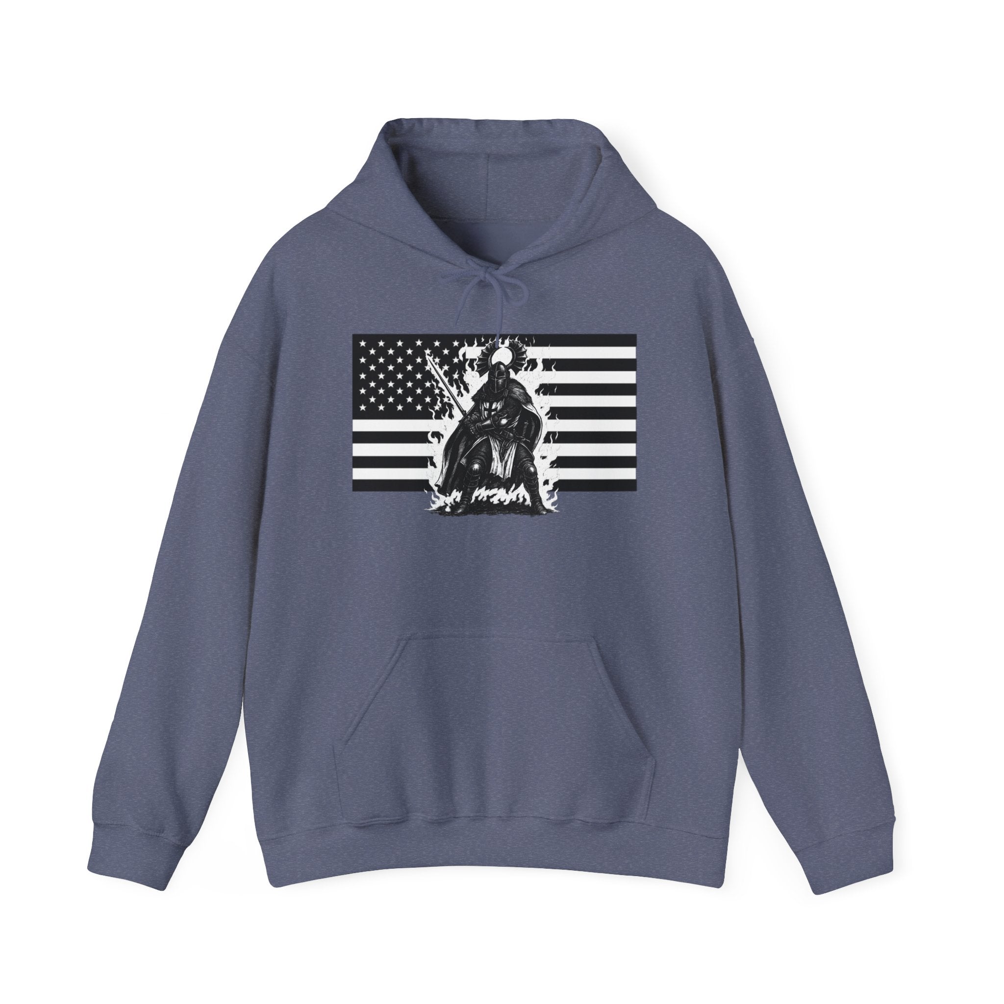 American Crusader Graphic Only Design Pull Over Hoodie Sweatshirt