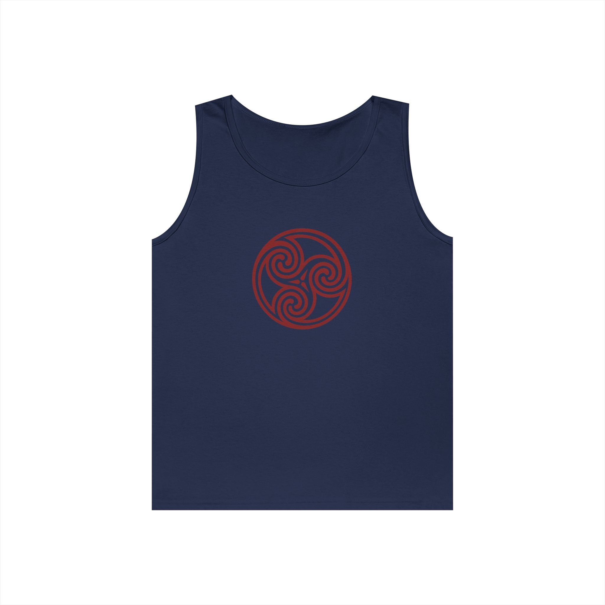 Spiral Triskele Symbol Red Unisex Tank Top