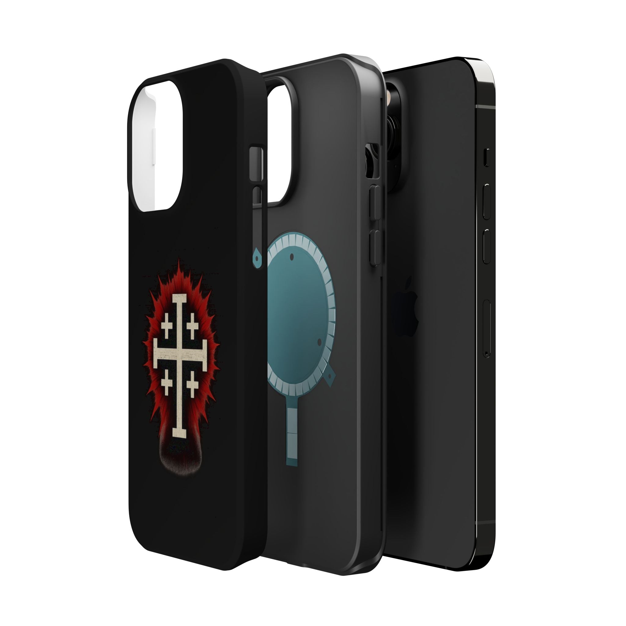 Cross Graphic Impact-Resistant Magnetic Phone Case