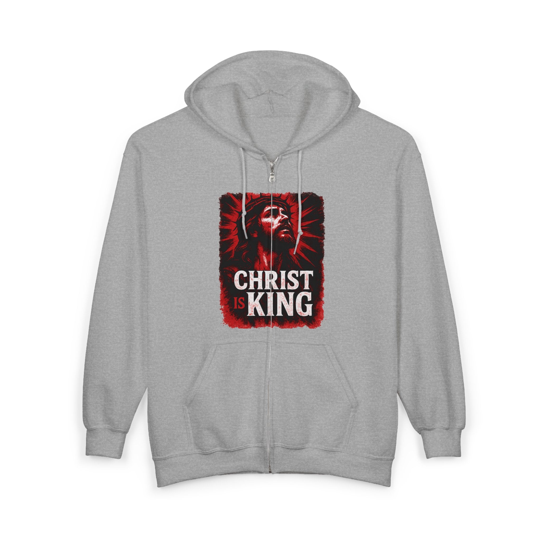 Christ is King Zip-Up Hoodie, Christ is King Zip-Up Sweatshirt