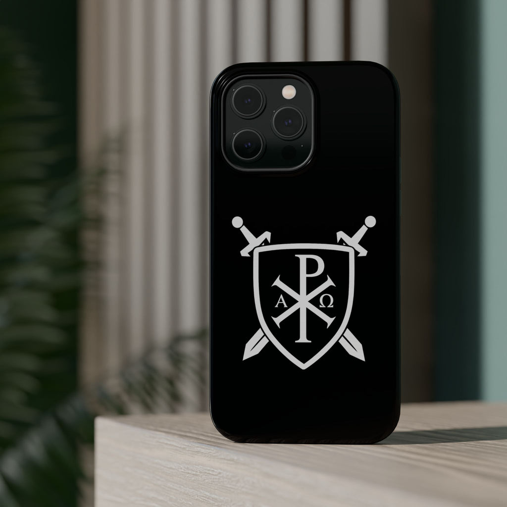 Swords and Shield Pi Chi Rho Graphic Design Magnetic Impact-Resistant Cases