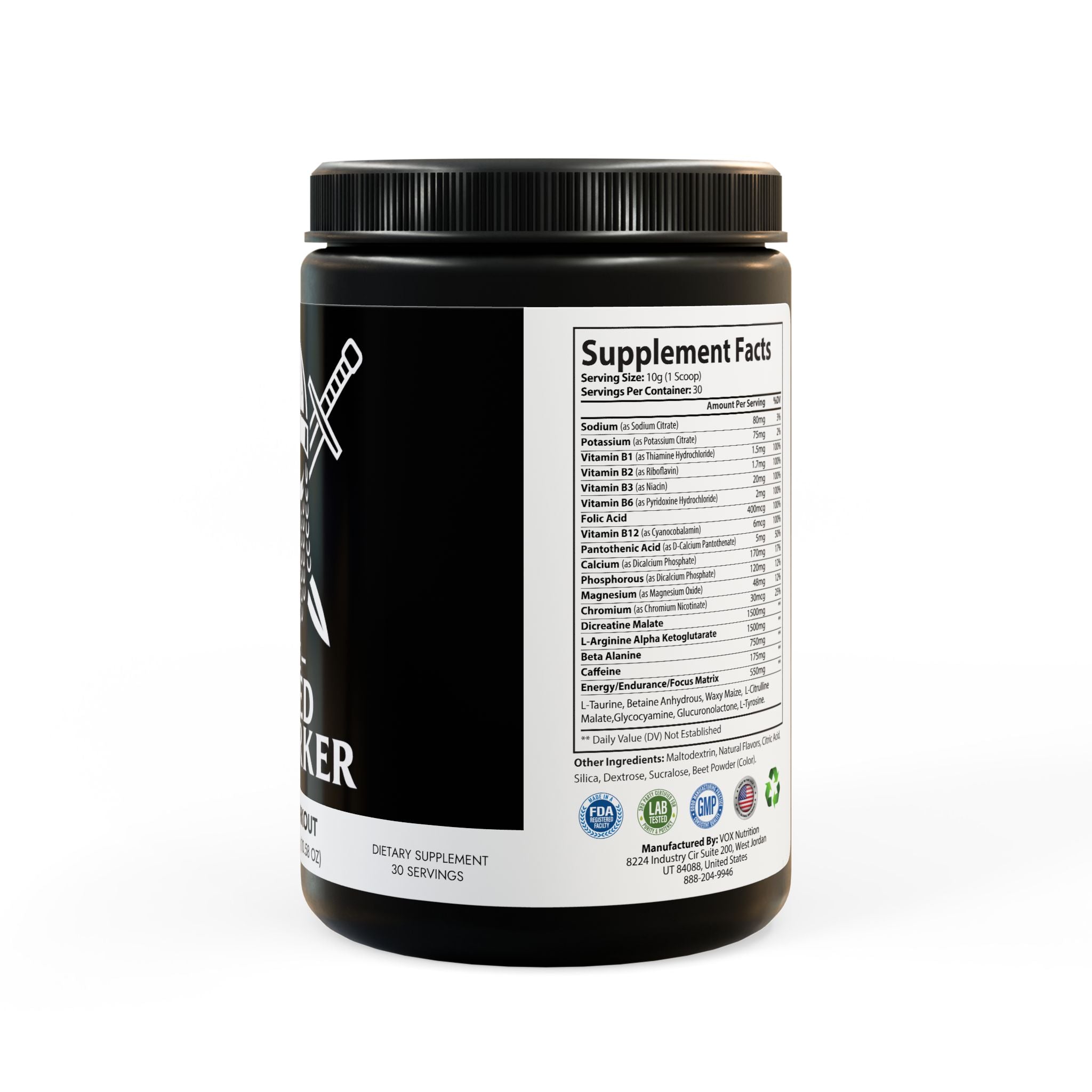 The Based Berserker Pre-Workout Supplement, Watermelon (300g, 10.58oz)