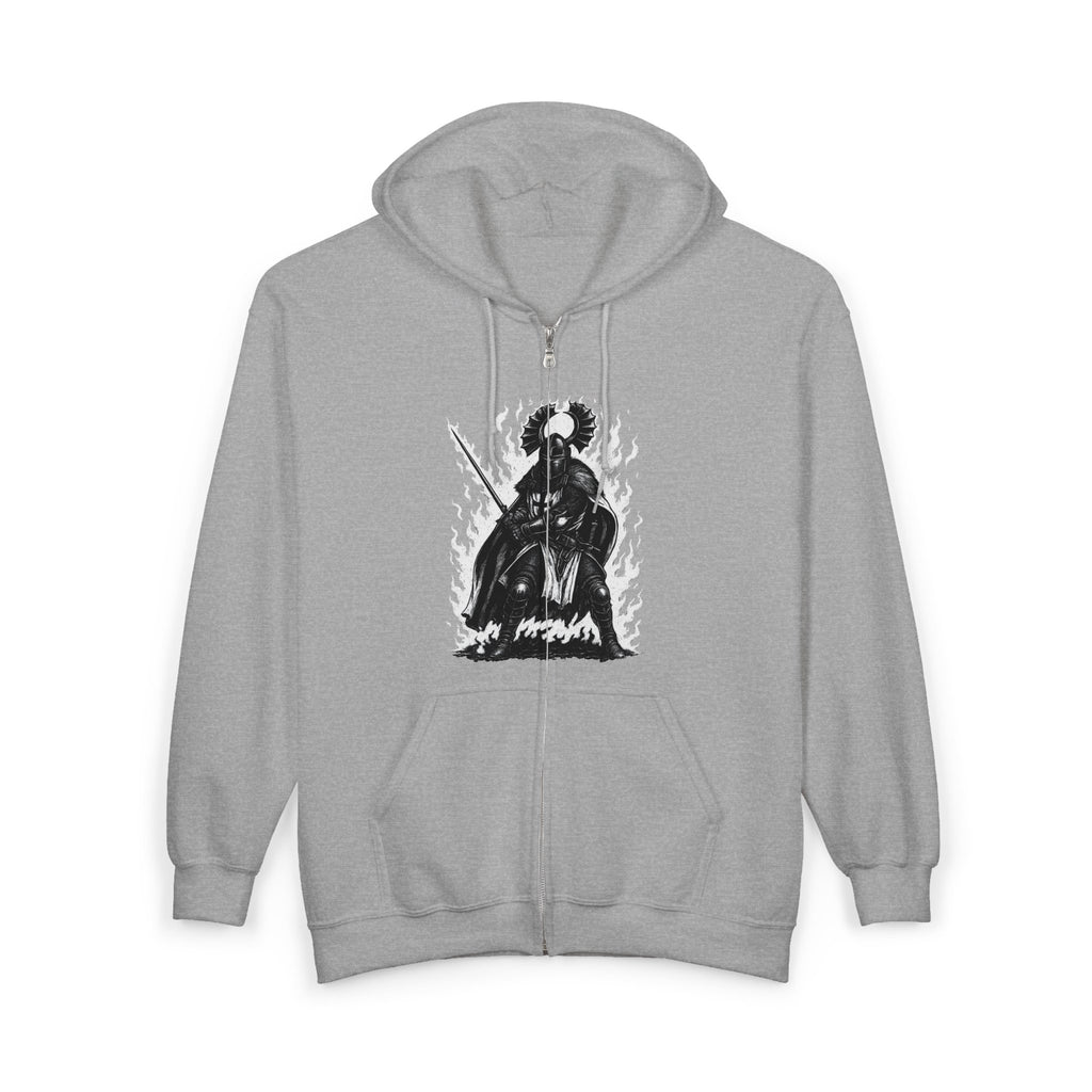Teutonic Knight With Aura (Image Only, No Text) Full Zip Up Hoodie