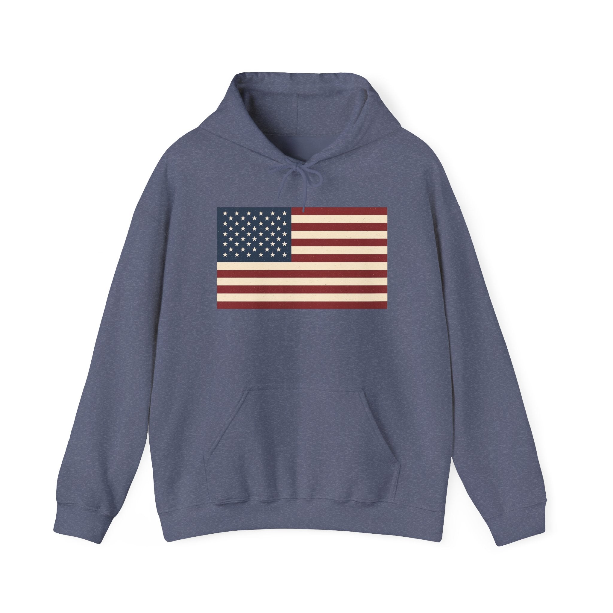 American Flag Pull Over Hoodie Sweatshirt