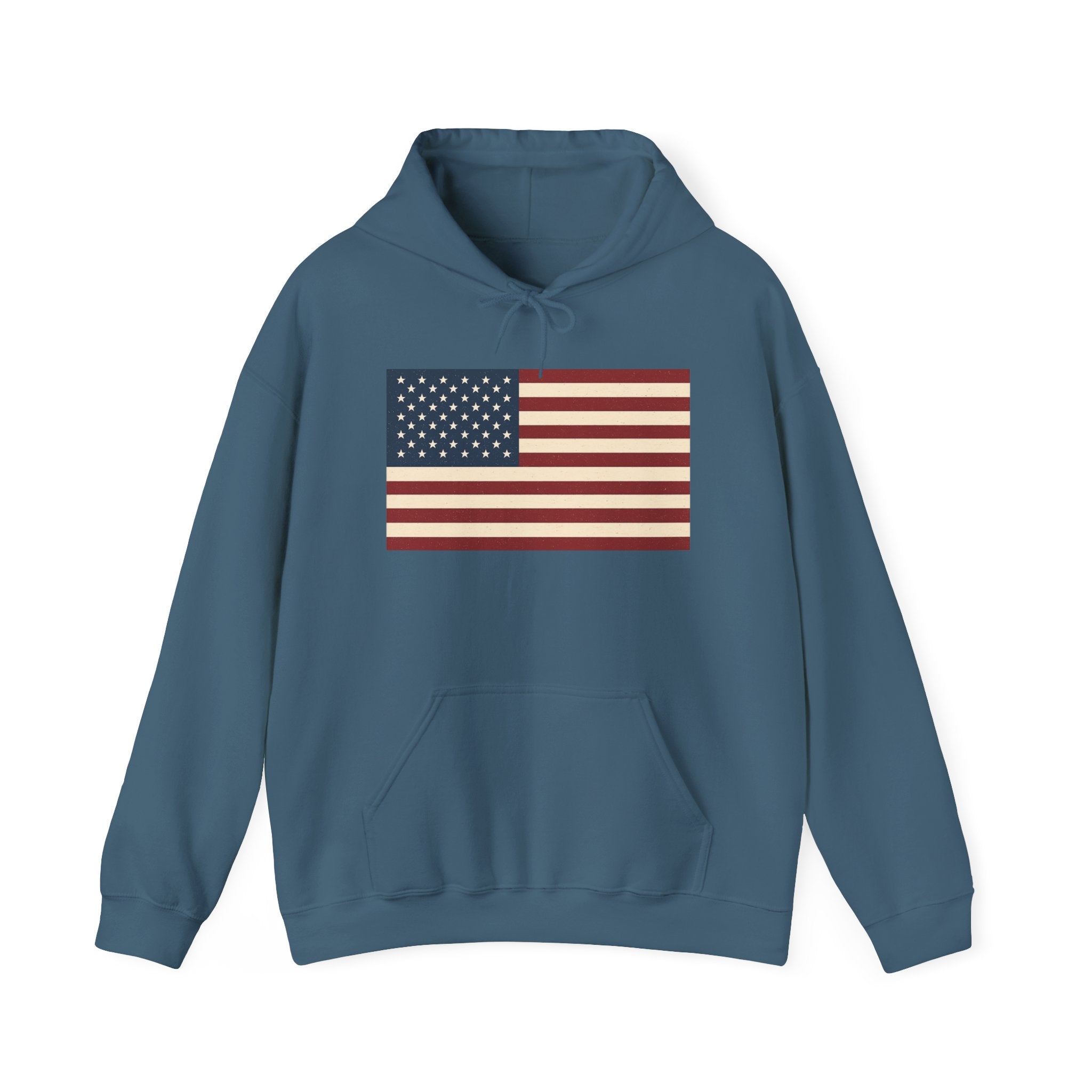 American Flag Pull Over Hoodie Sweatshirt