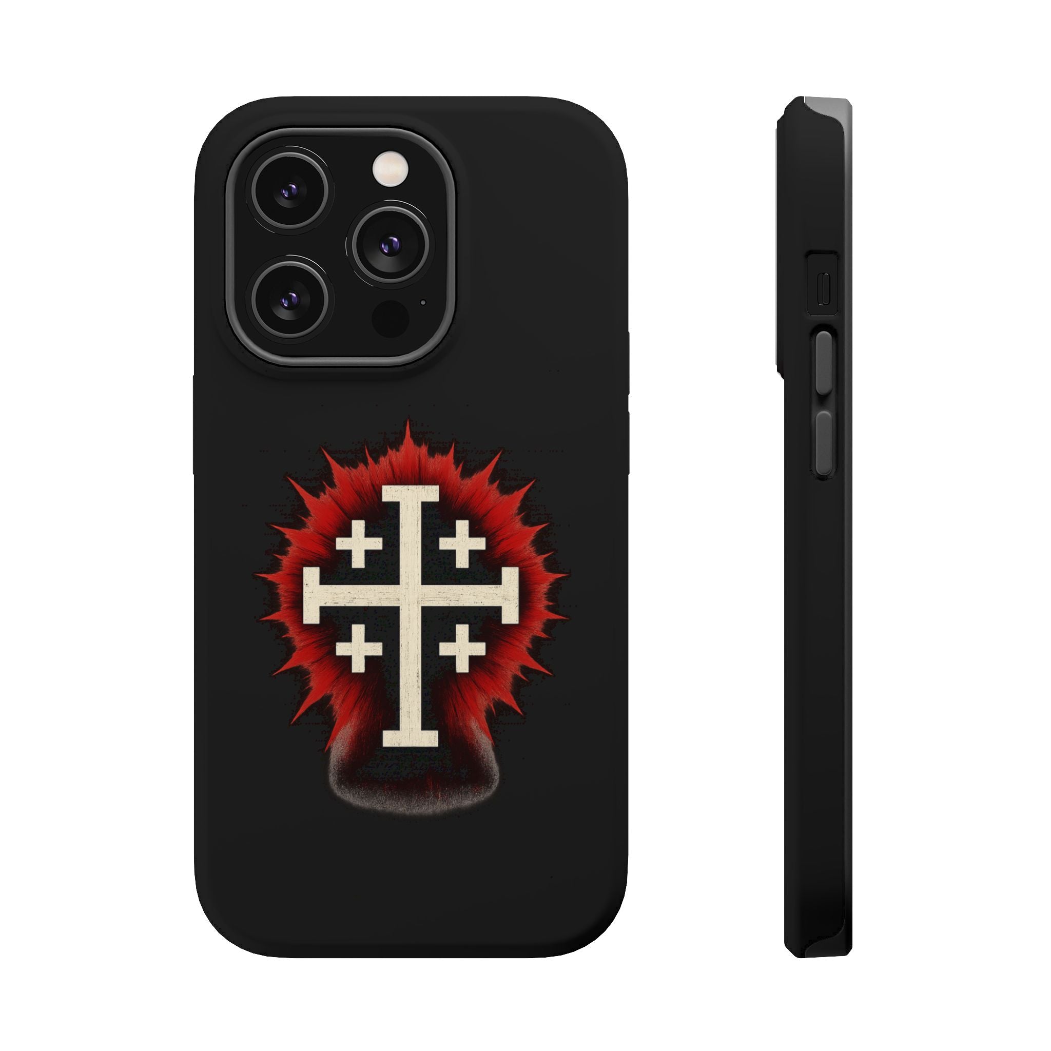 Cross Graphic Impact-Resistant Magnetic Phone Case