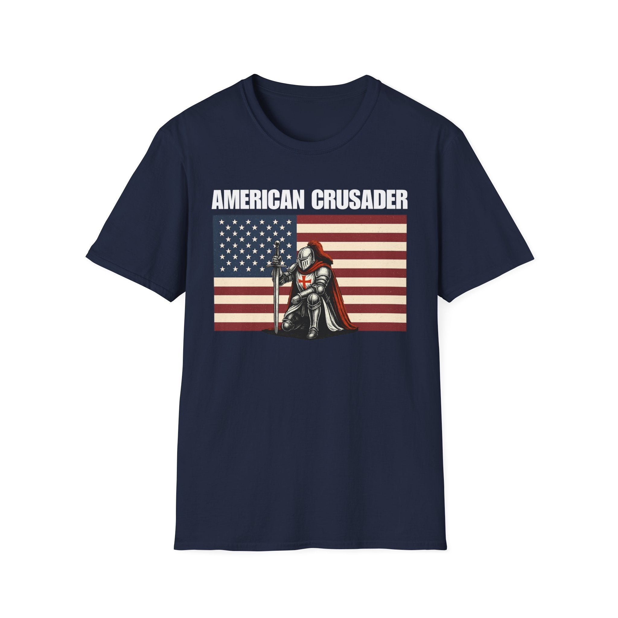 American Crusader Alt Color Design Softstyle Cotton T-Shirt