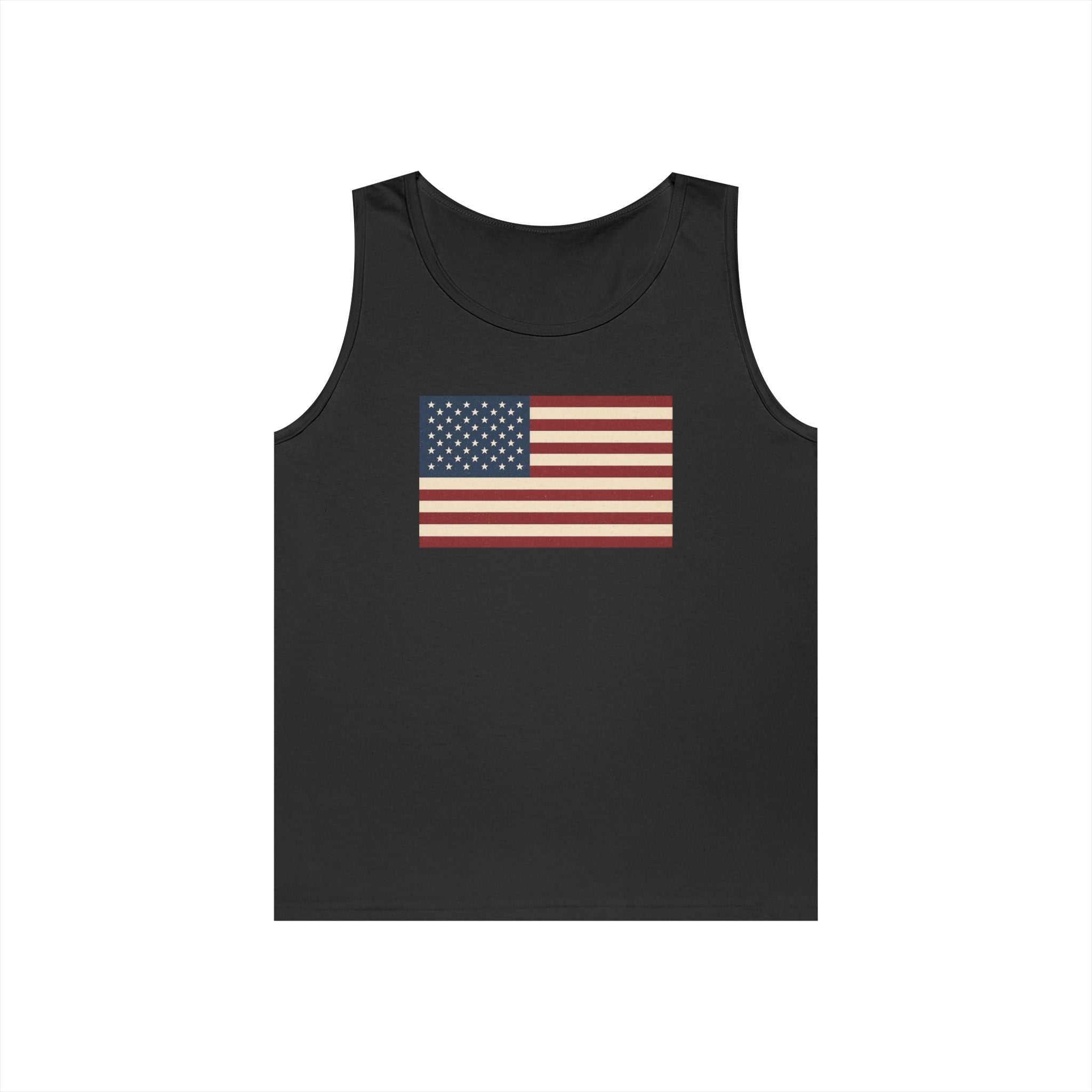 American Flag Heavy Cotton Tank Top
