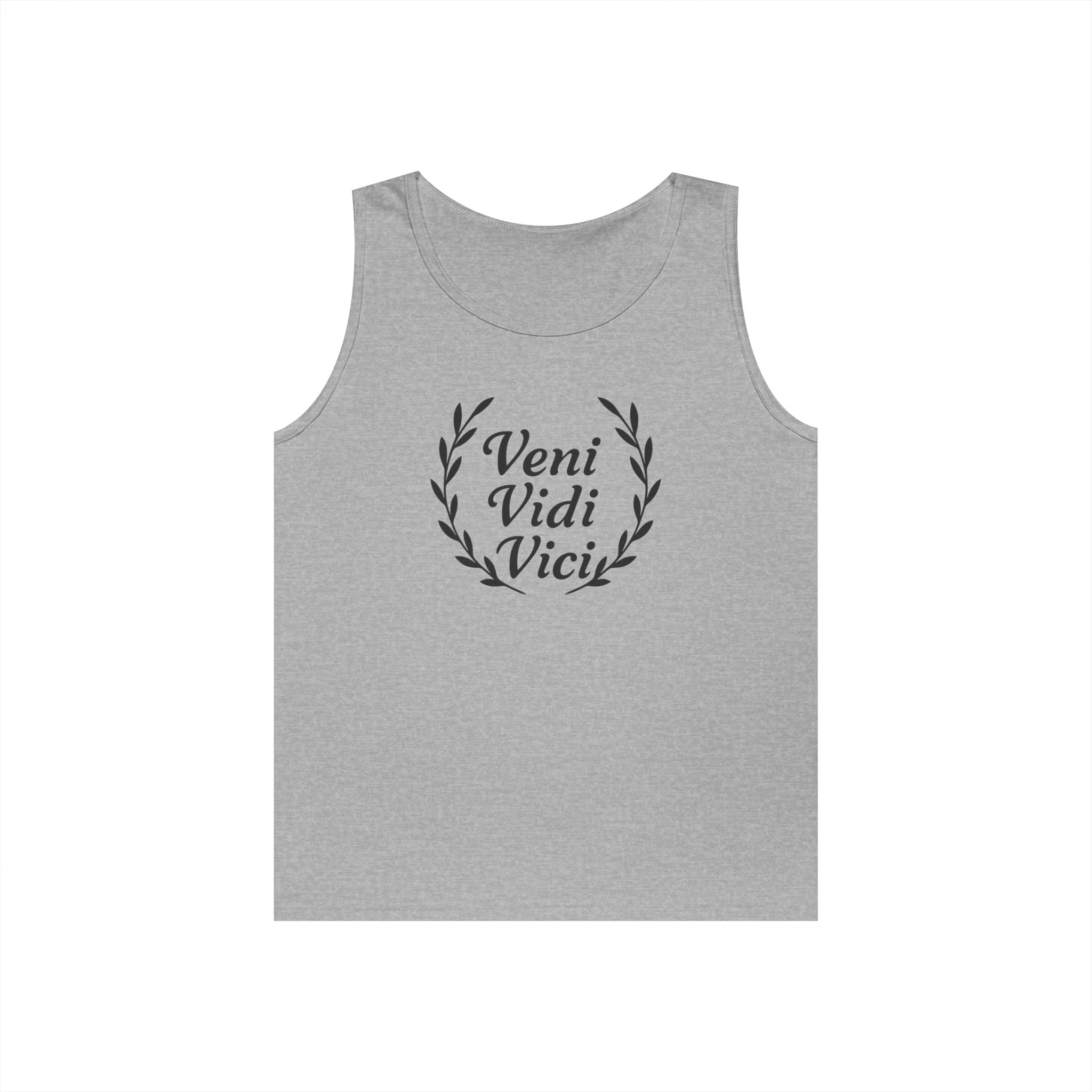 Veni Vidi Vici Black Design Unisex Heavy Cotton Tank Top