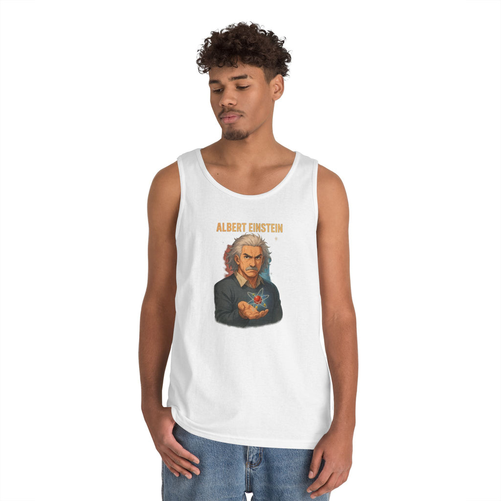 Albert Einstein Graphic Tank Top, Science Lover Gift, Unisex Cotton Top