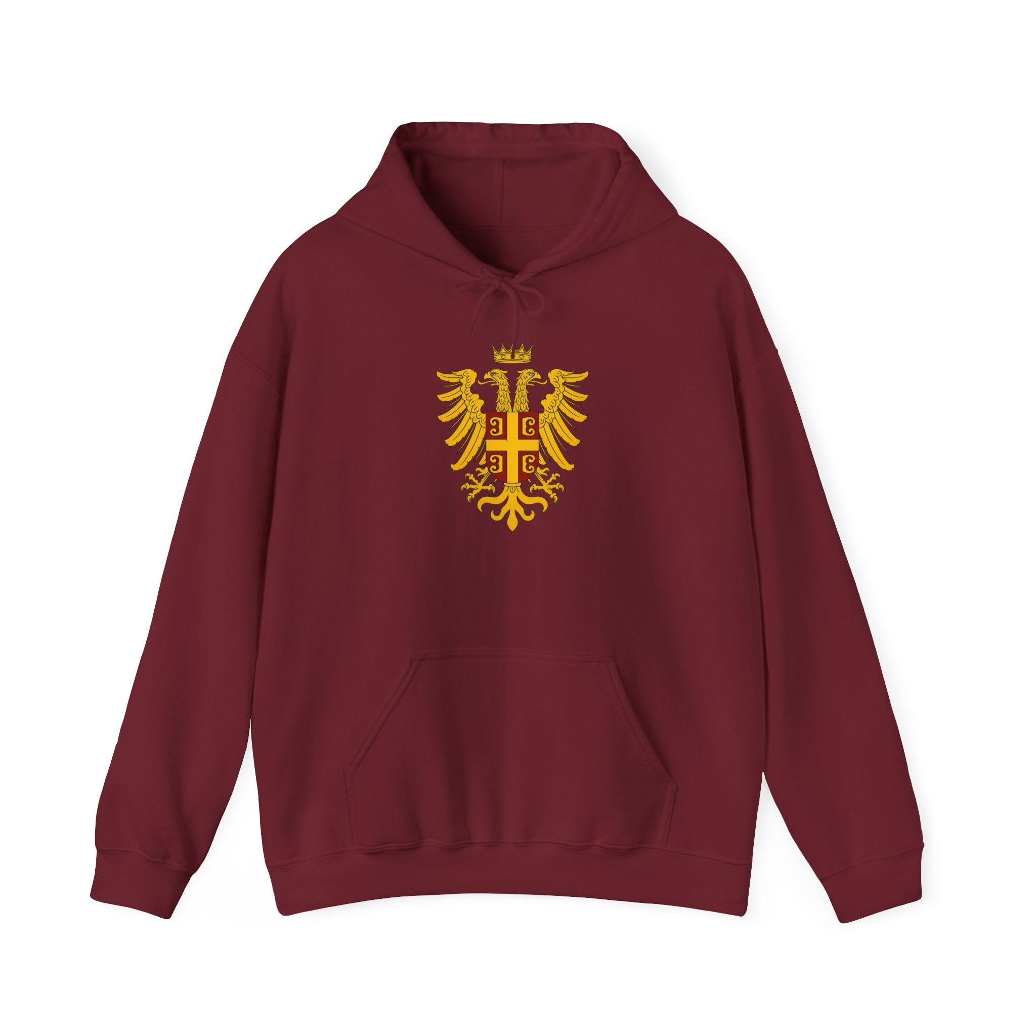 Byzantine Eagle Crest Graphic Pull Over Hoodie Sweatshirt